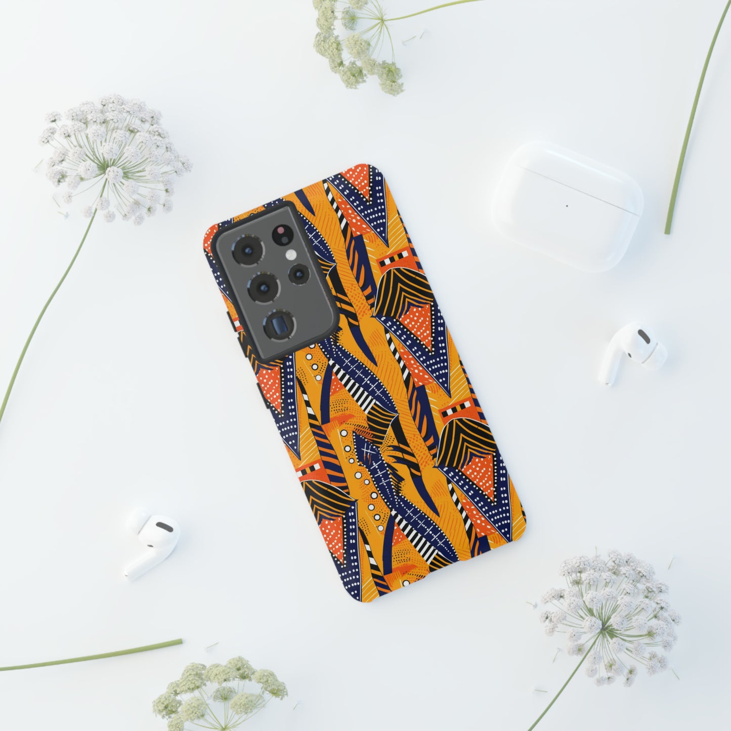 African Kente Print Tough Phone Case For iPhone, Samsung, Pixel