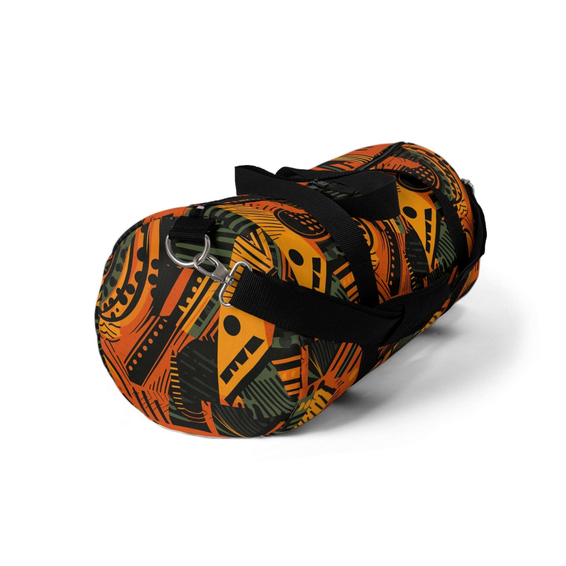 African Ankara Print Duffle Bag, African Wax Print Overnight Bag. Tribal Print Travel Bag