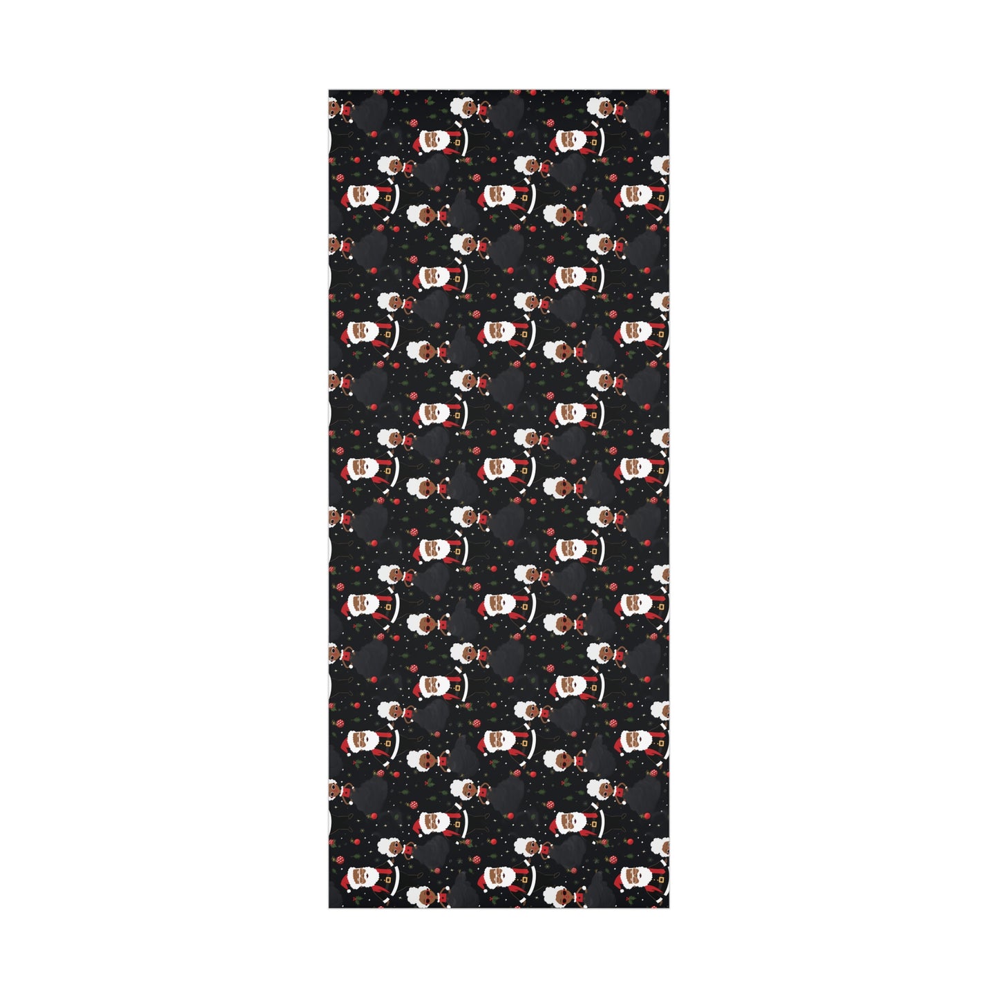 Black Santa & Mrs. Claus Christmas Wrapping Paper