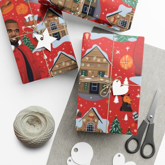 Christmas Kanye West Cartoon Wrapping Paper