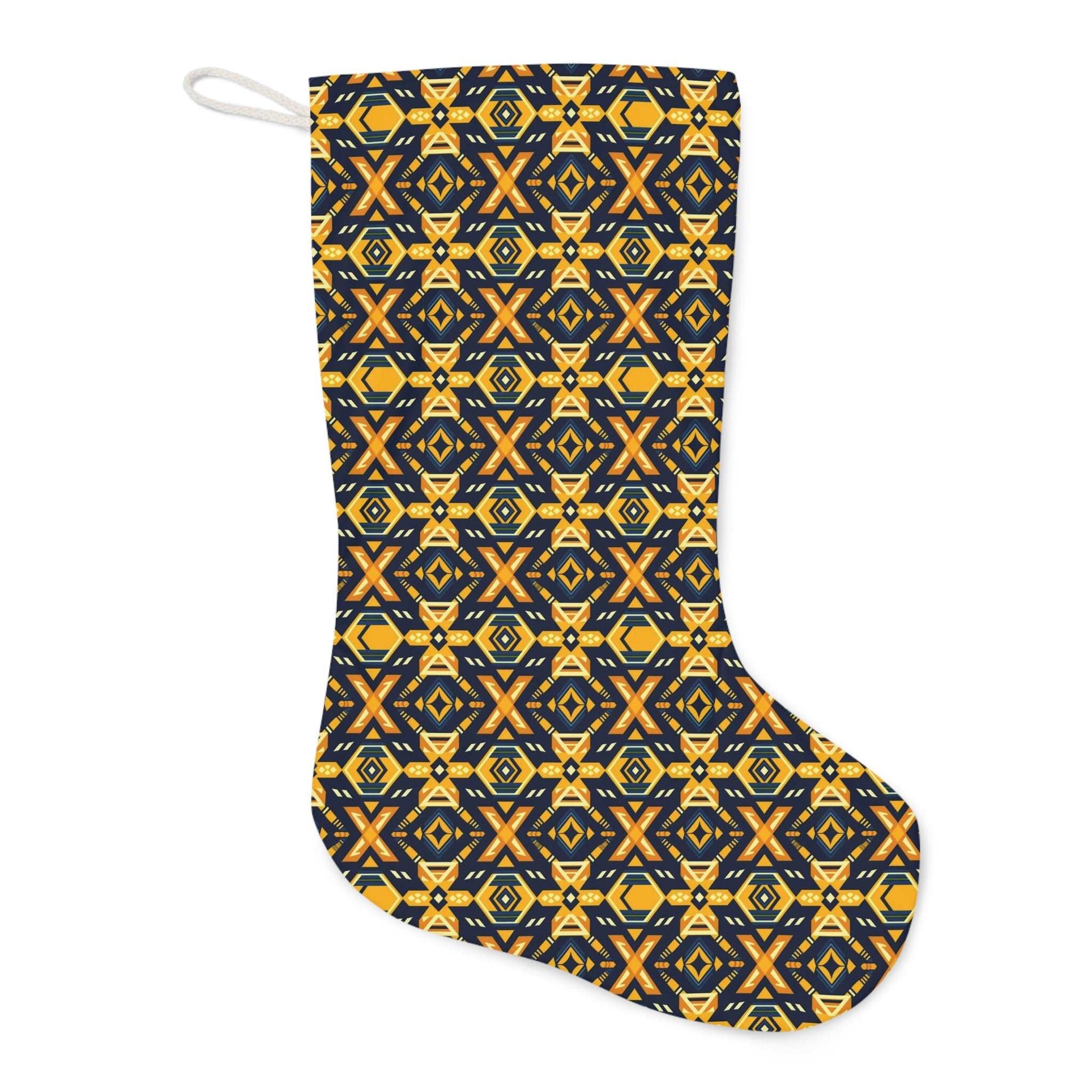 African Print Holiday Stocking, African Print Christmas Stocking