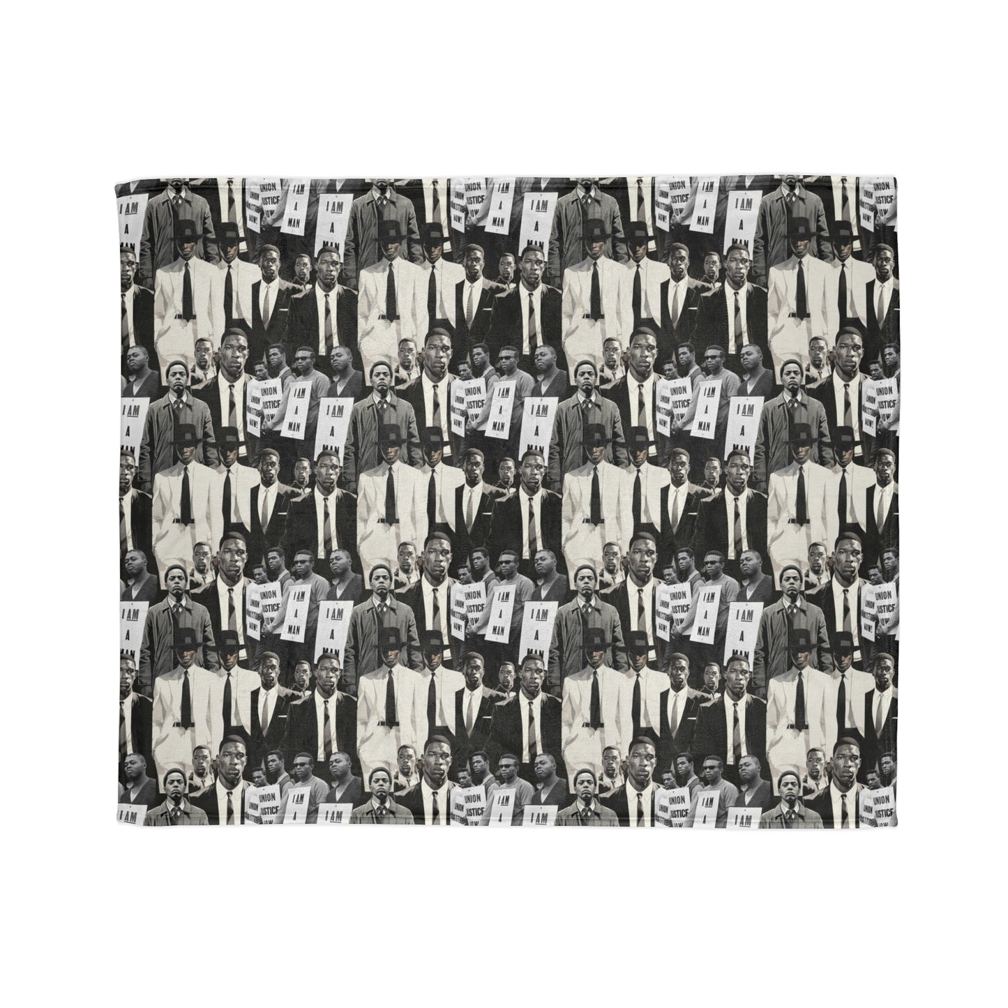 Civil Rights Symbol I Am A Man Black Man Empowerment Throw Blanket