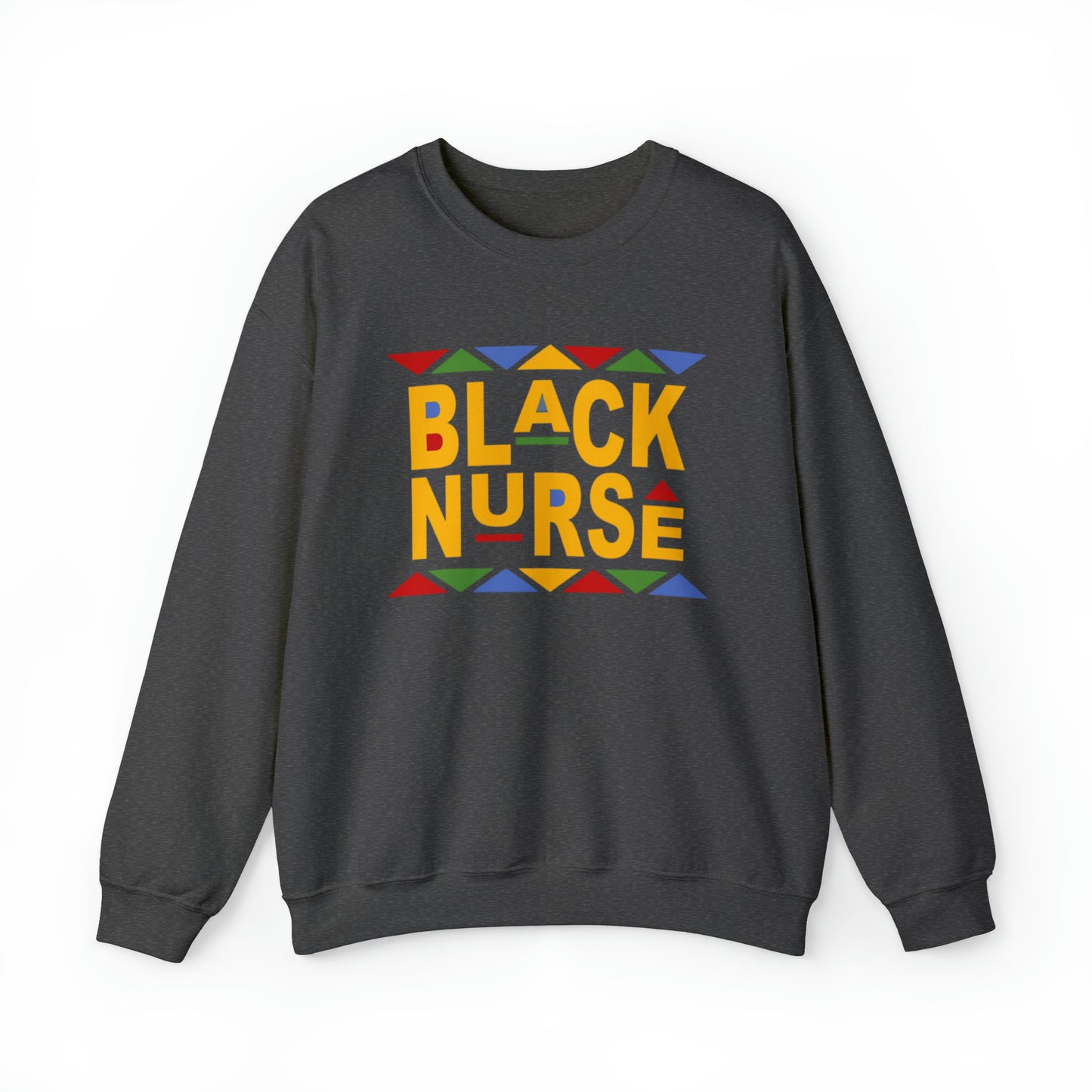 Black Nurse Unisex Crewneck Sweatshirt, Black Medical Professionals Sweater