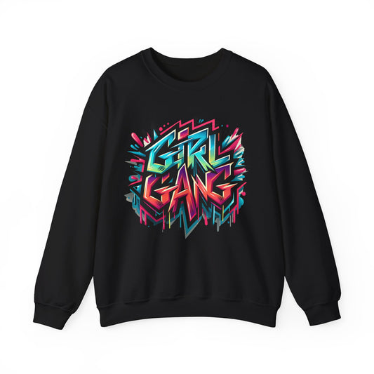 Girl Gang Graffiti Womens Sweatshirt, Cozy Sisterhood Crewneck Sweater,  Girl Power Women Empowerment Top