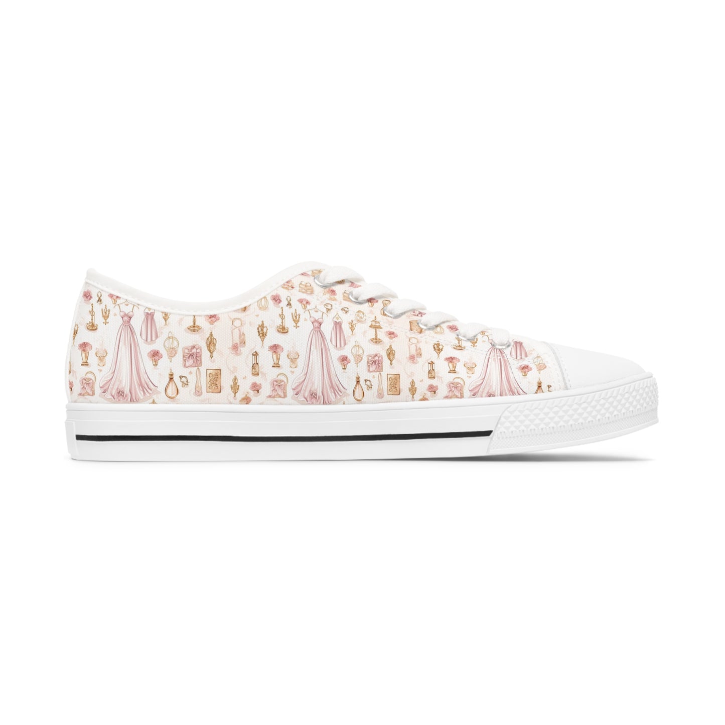 Chic Wedding Bliss Bridal Women's Low Tops Sneakers, Soft Tone Peach Wedding Tennis Shoes