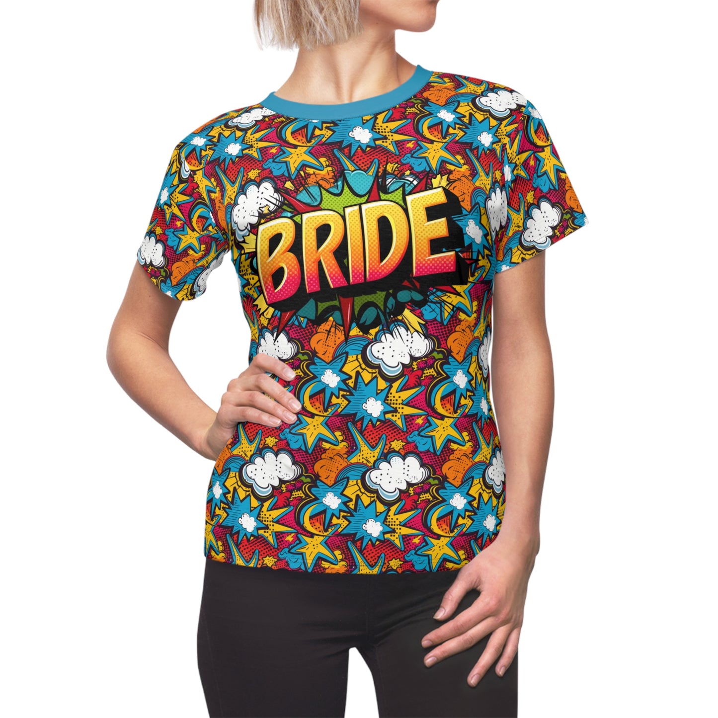 Comic Book Bride T-Shirt, Women's Superhero Wedding Tee - Matching Groom Shirt Available