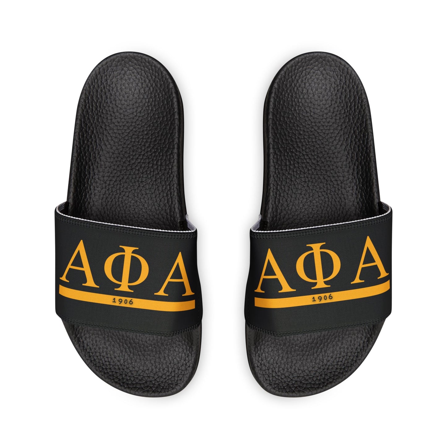 Custom Alpha Phi Alpha Slide Sandals - Greek Letters Design, Comfortable & Durable