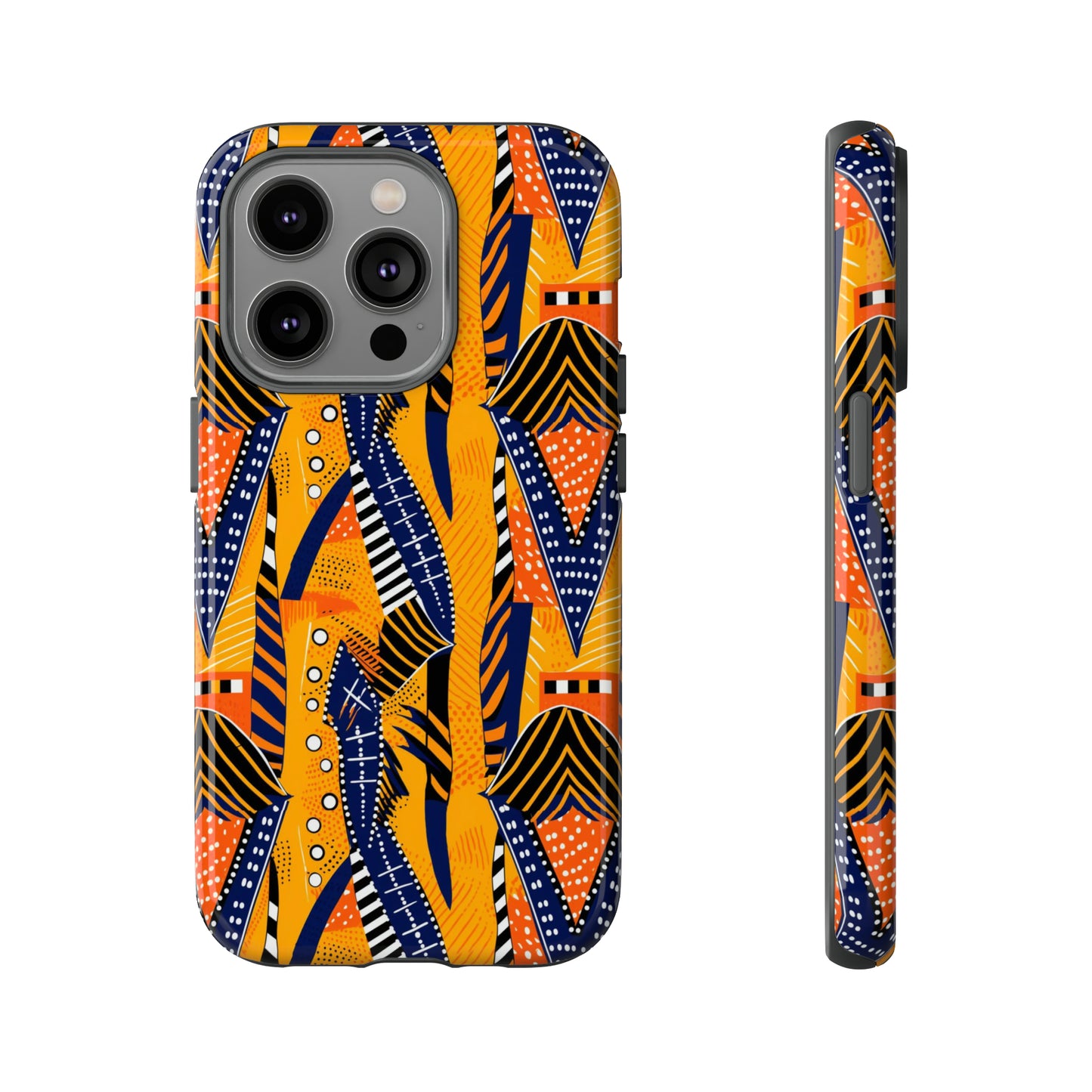 African Kente Print Tough Phone Case For iPhone, Samsung, Pixel