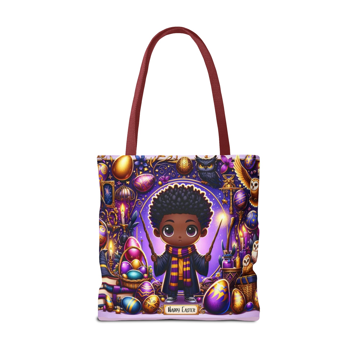 Easter Tote Bag for Wizardry Fans, AfroCentric Easter Bag, Easter Fantasy Wizardry Tote Bag,