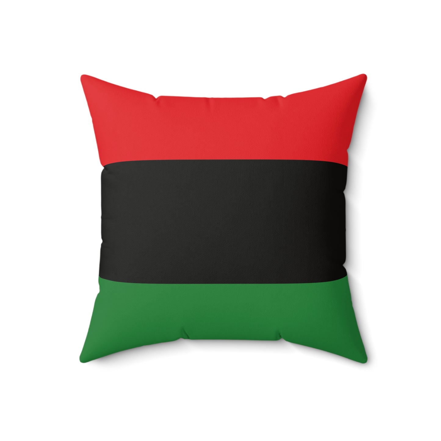 Red, Black & Green Pan African Spun Polyester Square Pillow