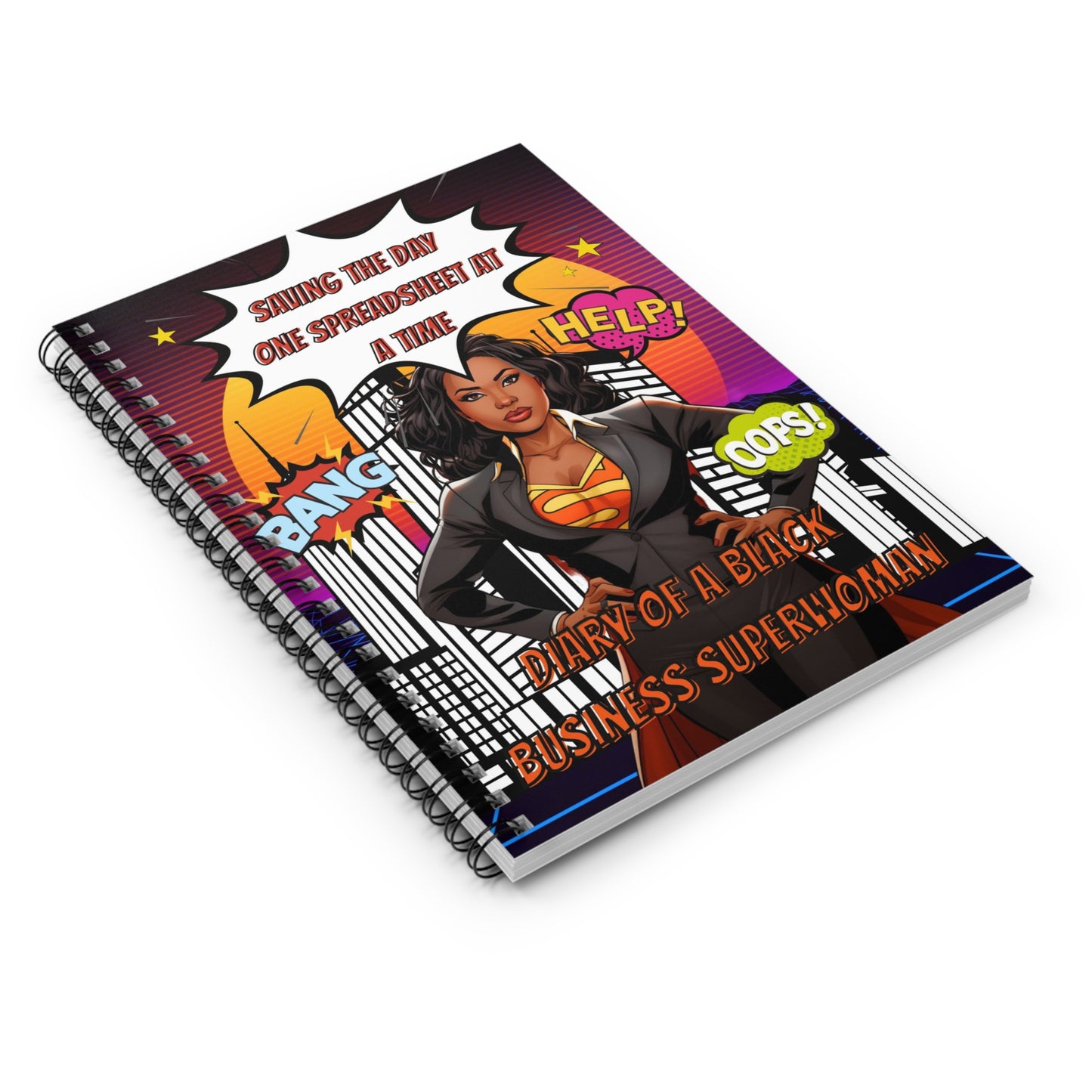 Black Girl Boss NoteBook, Saving the Day, One Spreadsheet at a Time