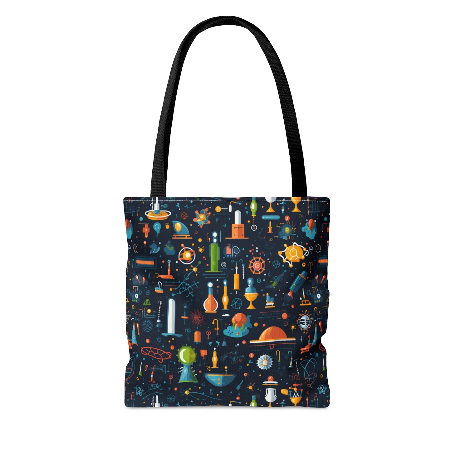 Science Themed (STEM Pattern) Tote Bag , Scientist's Print Tote Bag