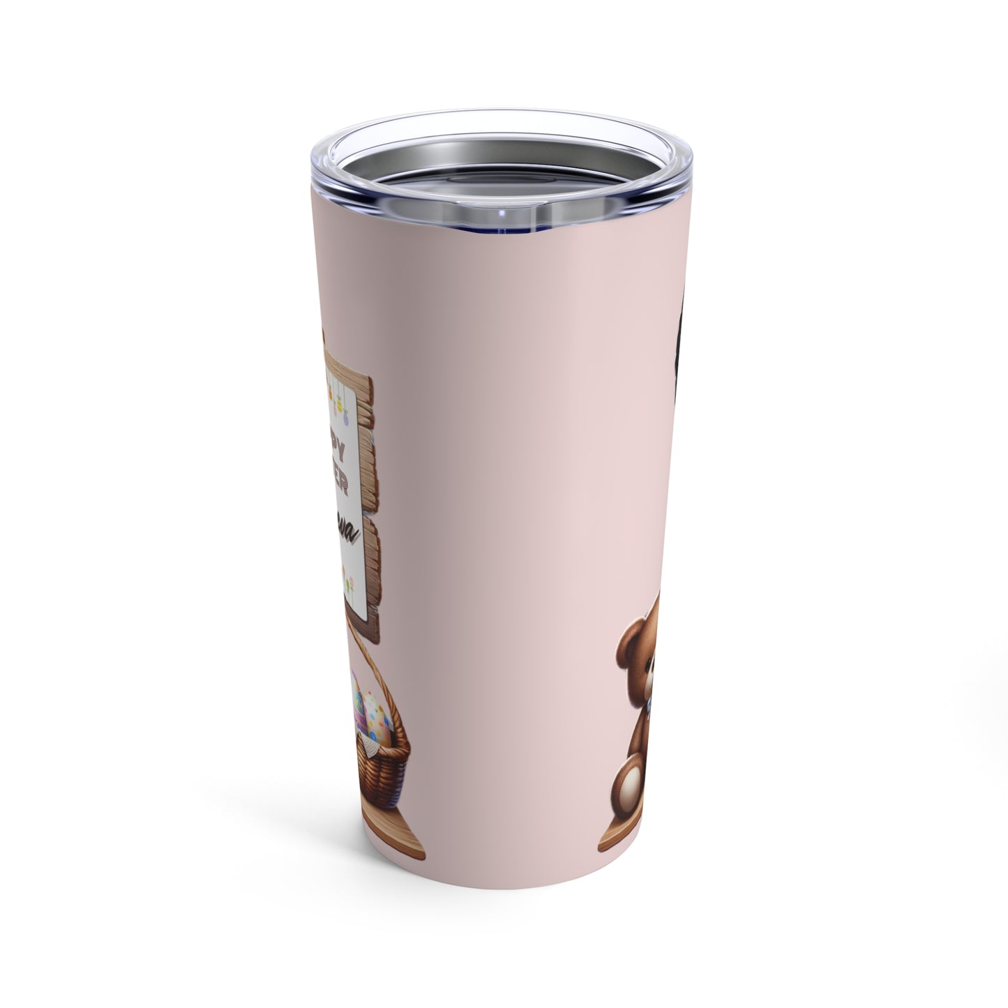 Personalized Happy Easter 20oz Tumbler - Custom Name Stainless Steel Drinkware