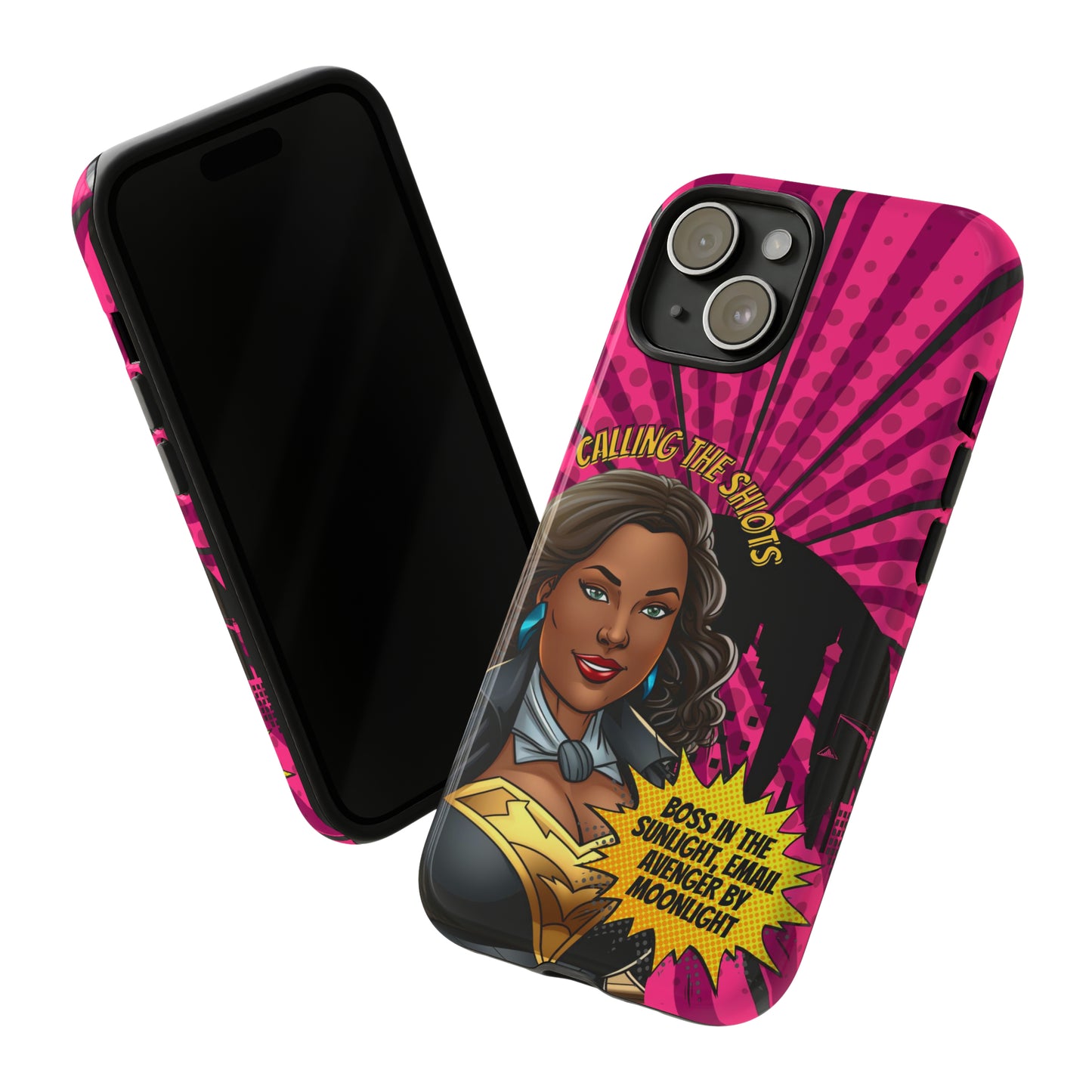 Black Woman Superhero iPhone Comic Book Style Phone Case