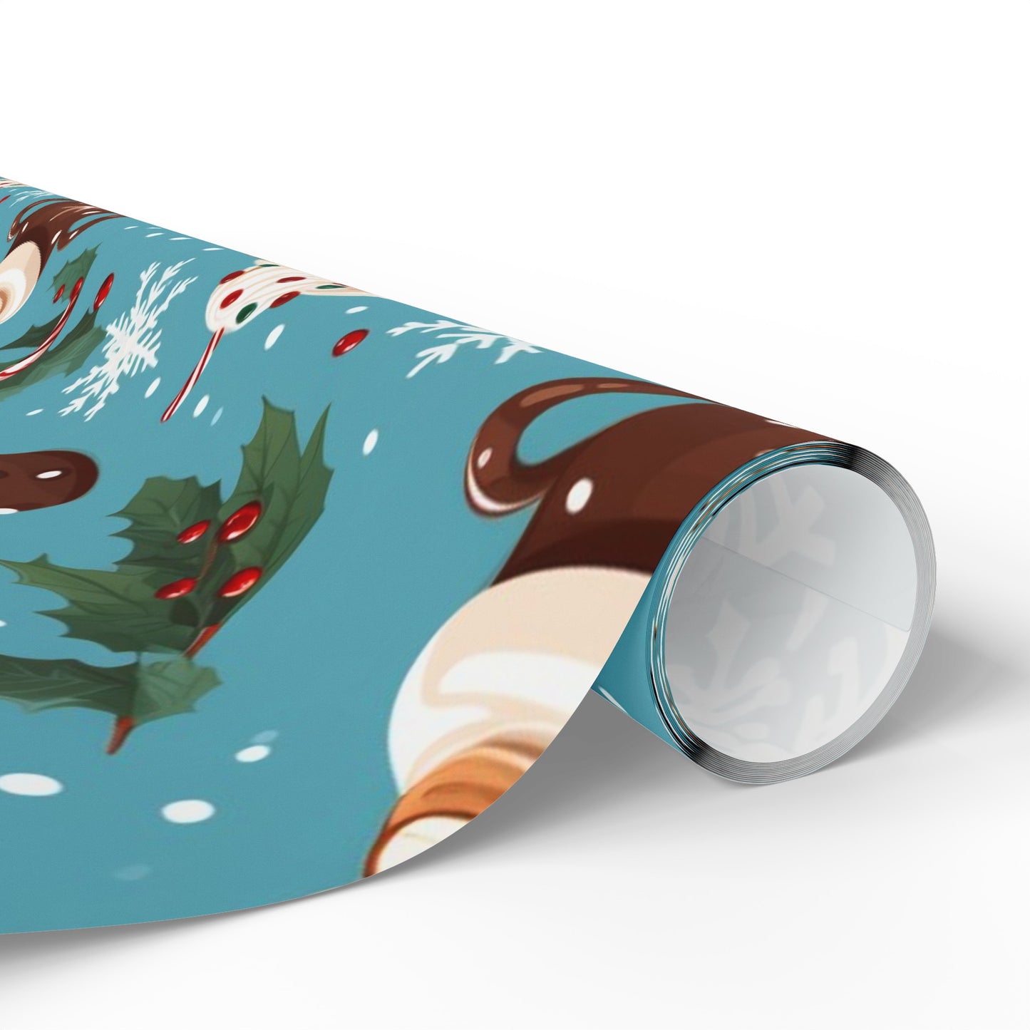 Coffee Latte Lover Christmas Wrapping Paper - Caffeine-themed Gift Wrap, Seasonal Coffee Decor, Barista Gift Wrap