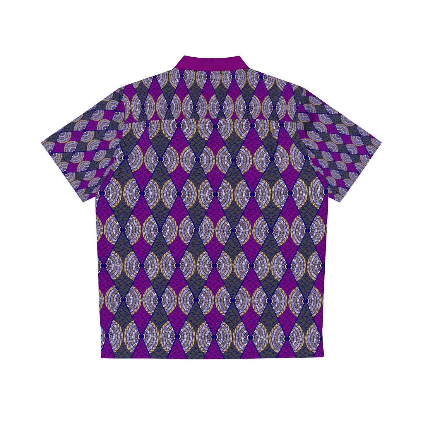 African Print Hawaiian Style Button-Up Shirt