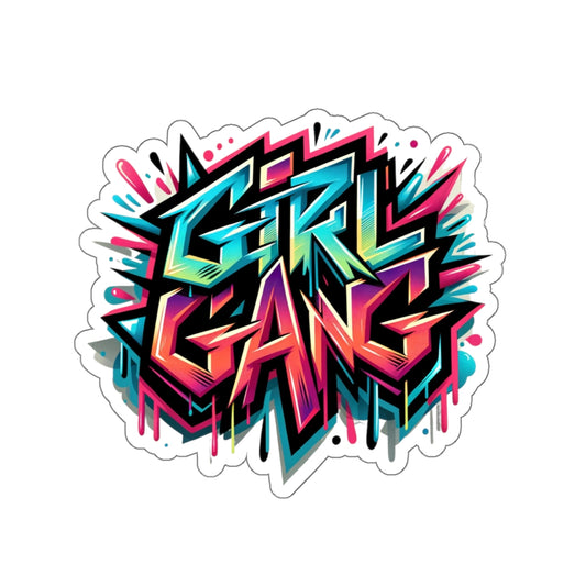 Girl Gang Graffiti Style Sticker, Graffiti Female Empowerment Sticker