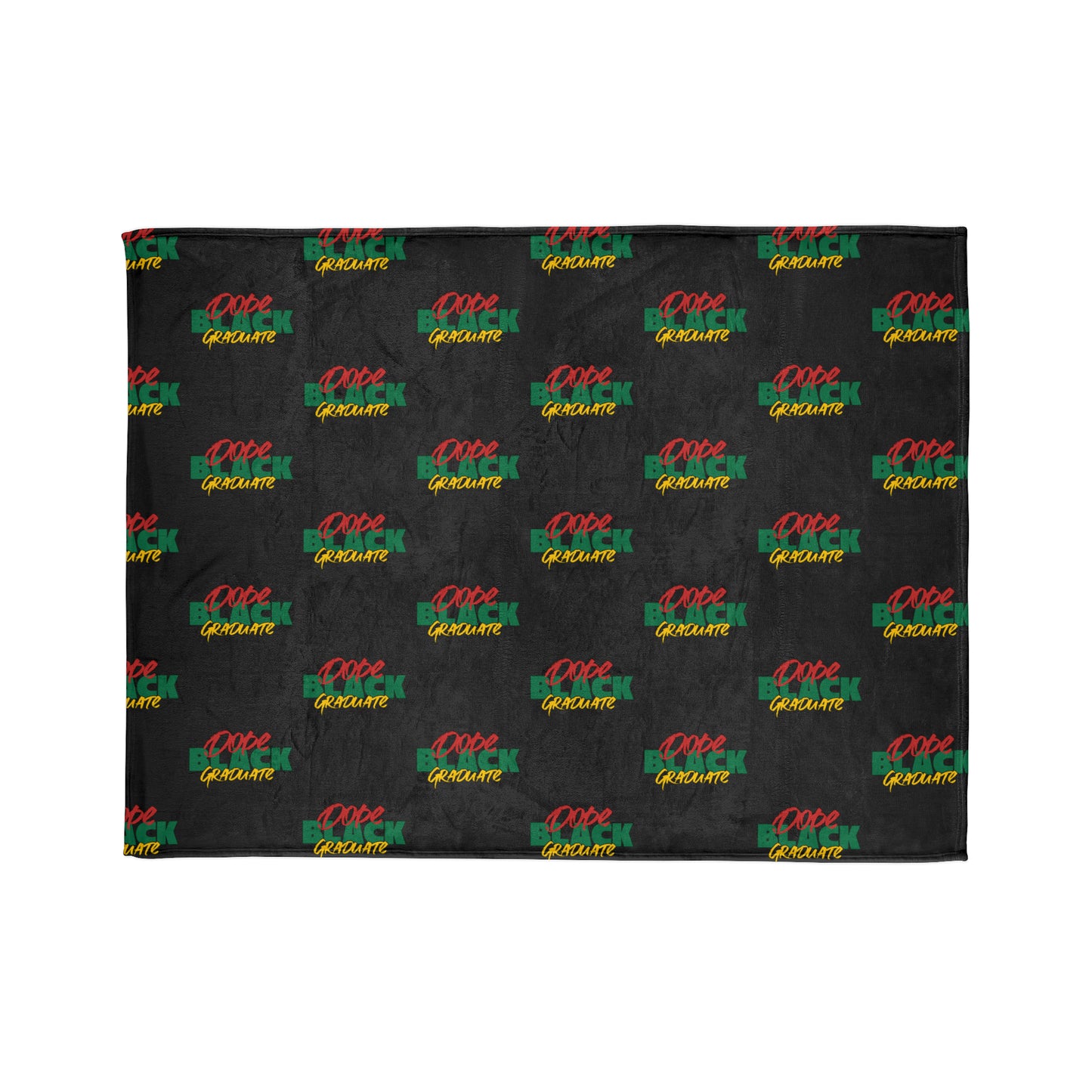 Dope Black Graduate Throw Cover, Black & Educated Graduate Gift, Class of 2024 Pro Black Graduation Decor