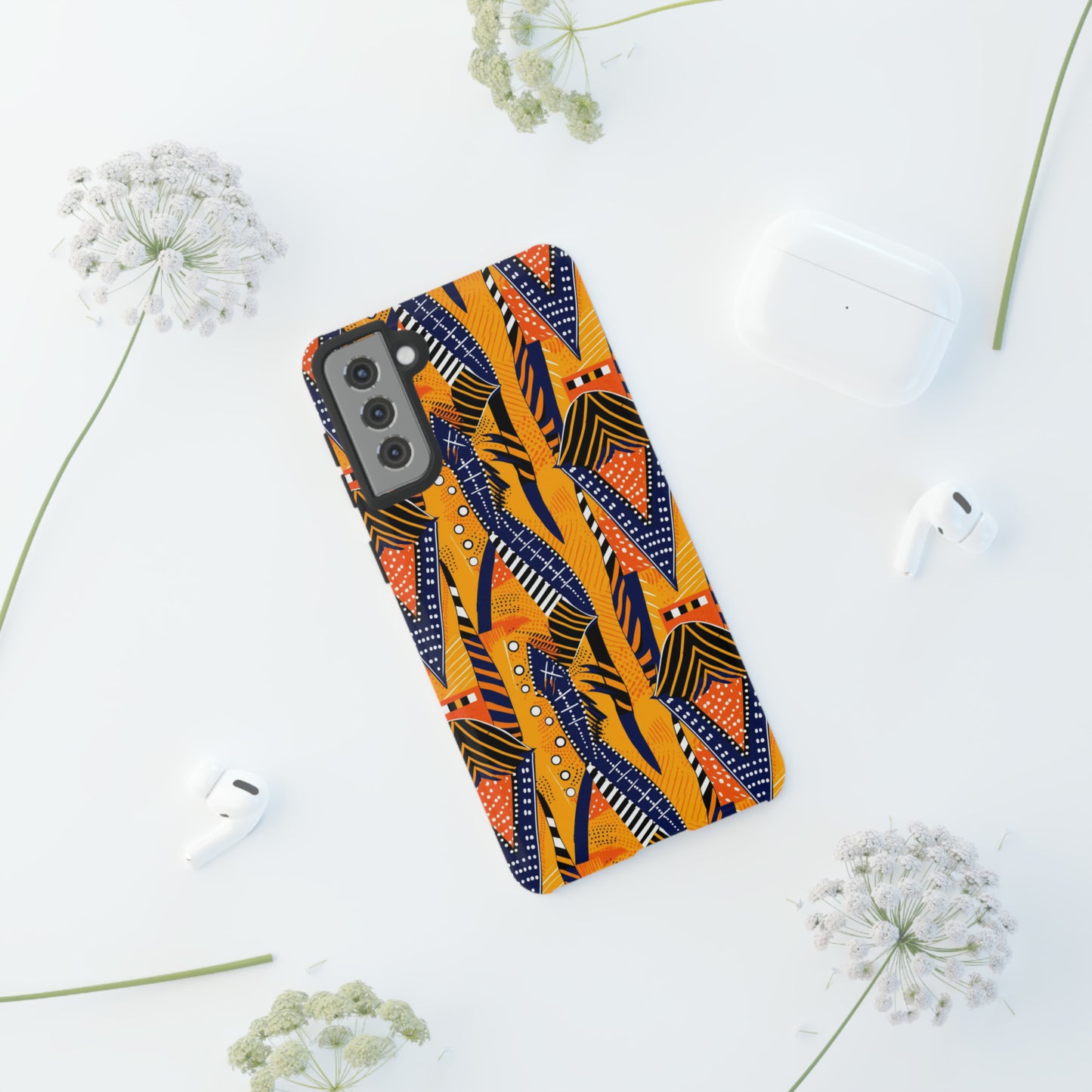 African Kente Print Tough Phone Case For iPhone, Samsung, Pixel