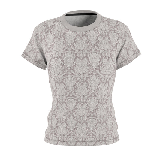 Elegant Bridal Lace-Inspired GeoPop Mosaic Women's T-Shirt – Modern Artistic Print