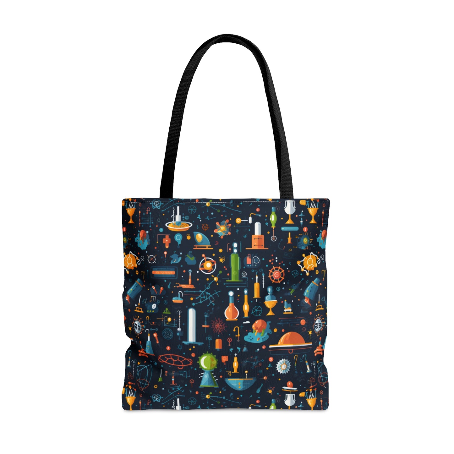 Science Themed (STEM Pattern) Tote Bag , Scientist's Print Tote Bag