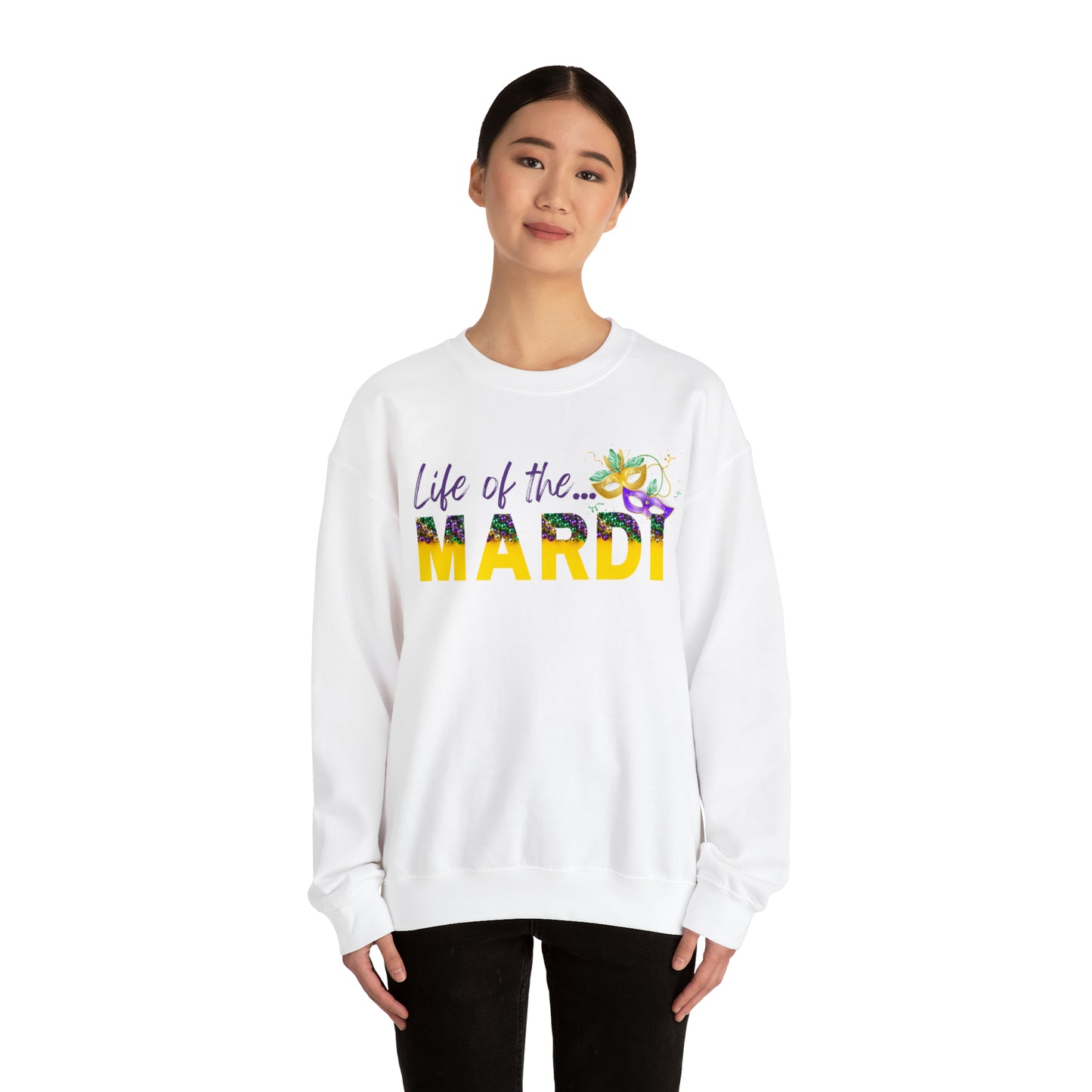 Life Of The Mardi Gras Unisex Mardi Gras Crewneck Sweatshirt