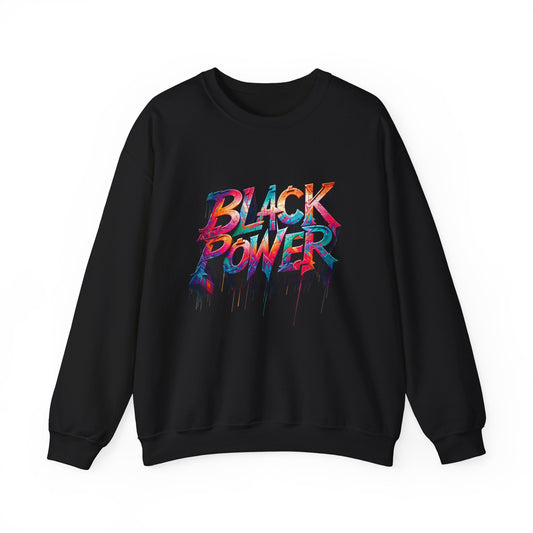 Black Power Paint Dripping Unisex Sweatshirt, Black History Month Sweater