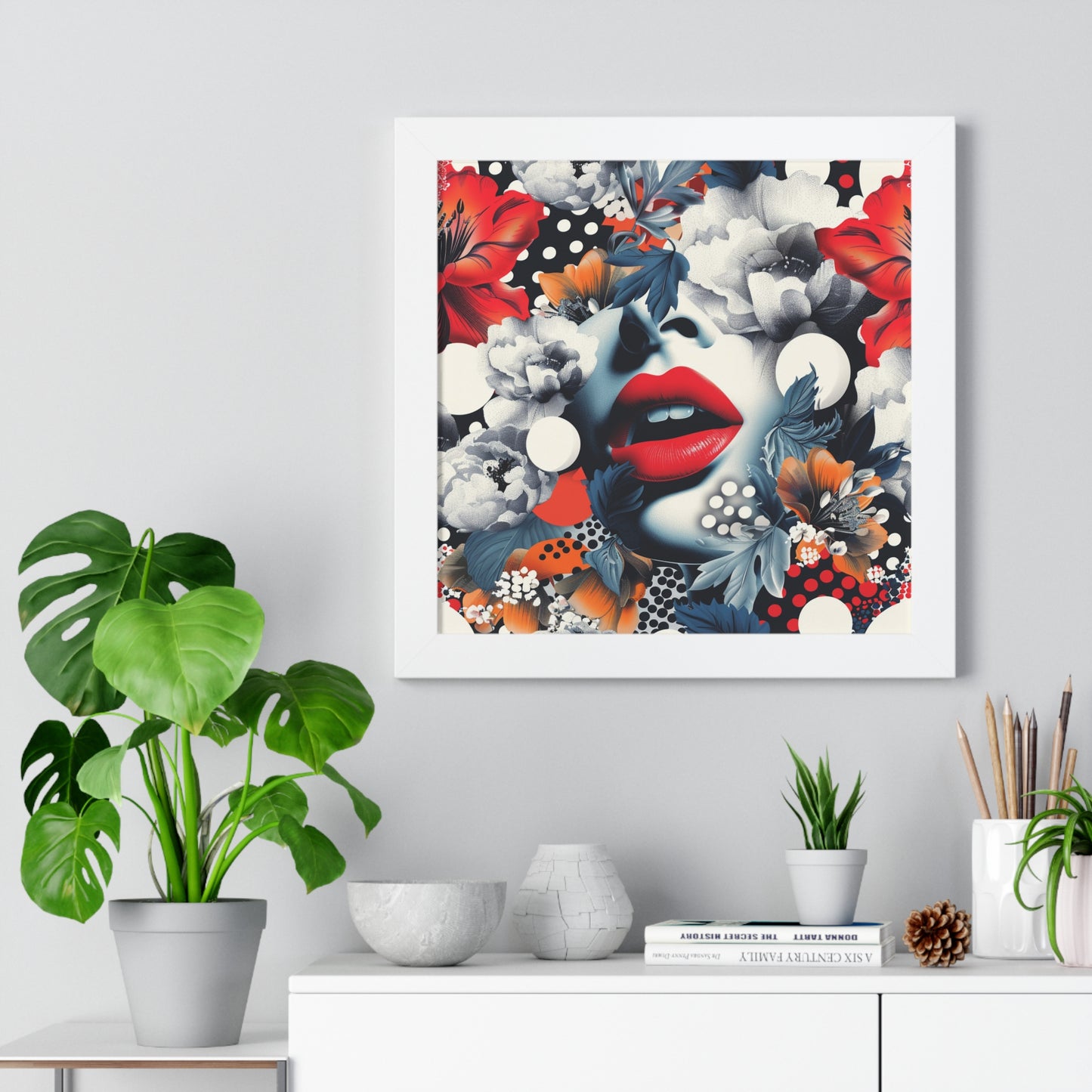 Floral Chic Sophisticated Room Decor, Contemporary Female Poster