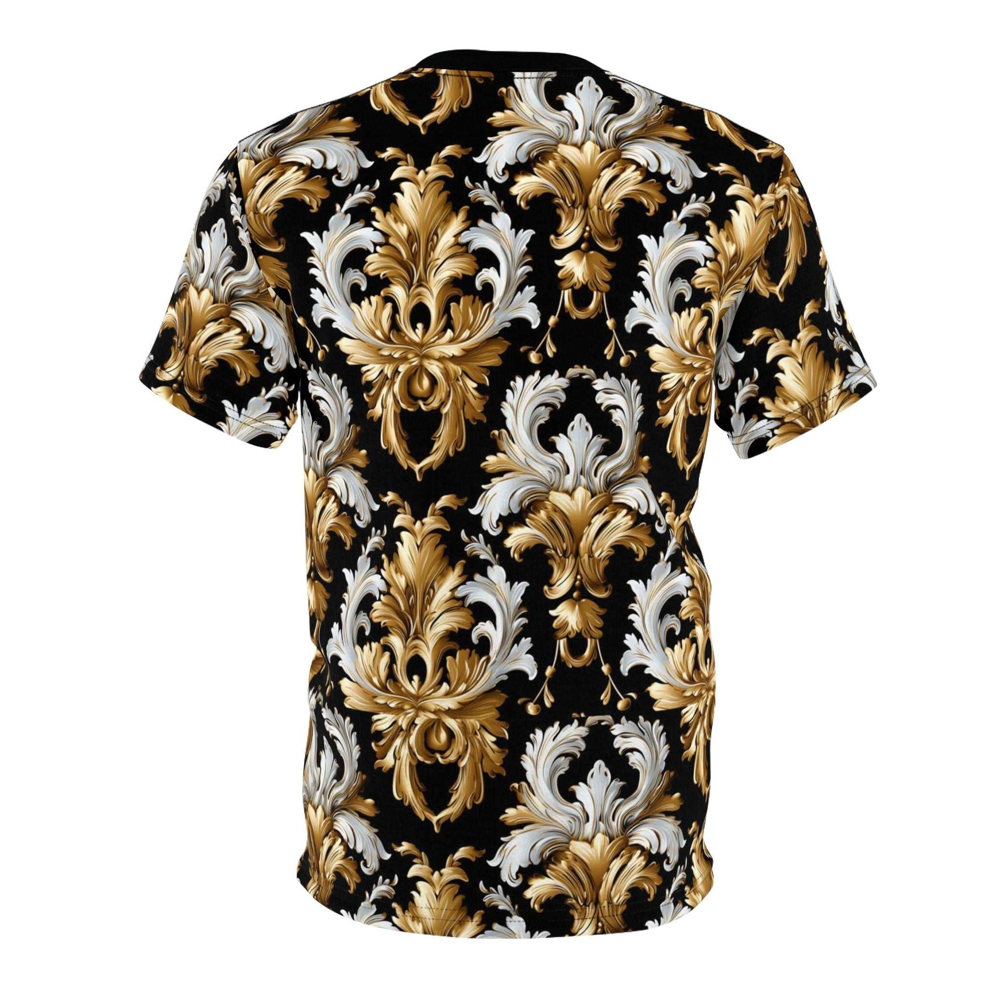 Baroque Inspired Gold, White Black T-Shirt, Unisex Streetwear Top,  Hip Urban Wear T-Shirt|  Small