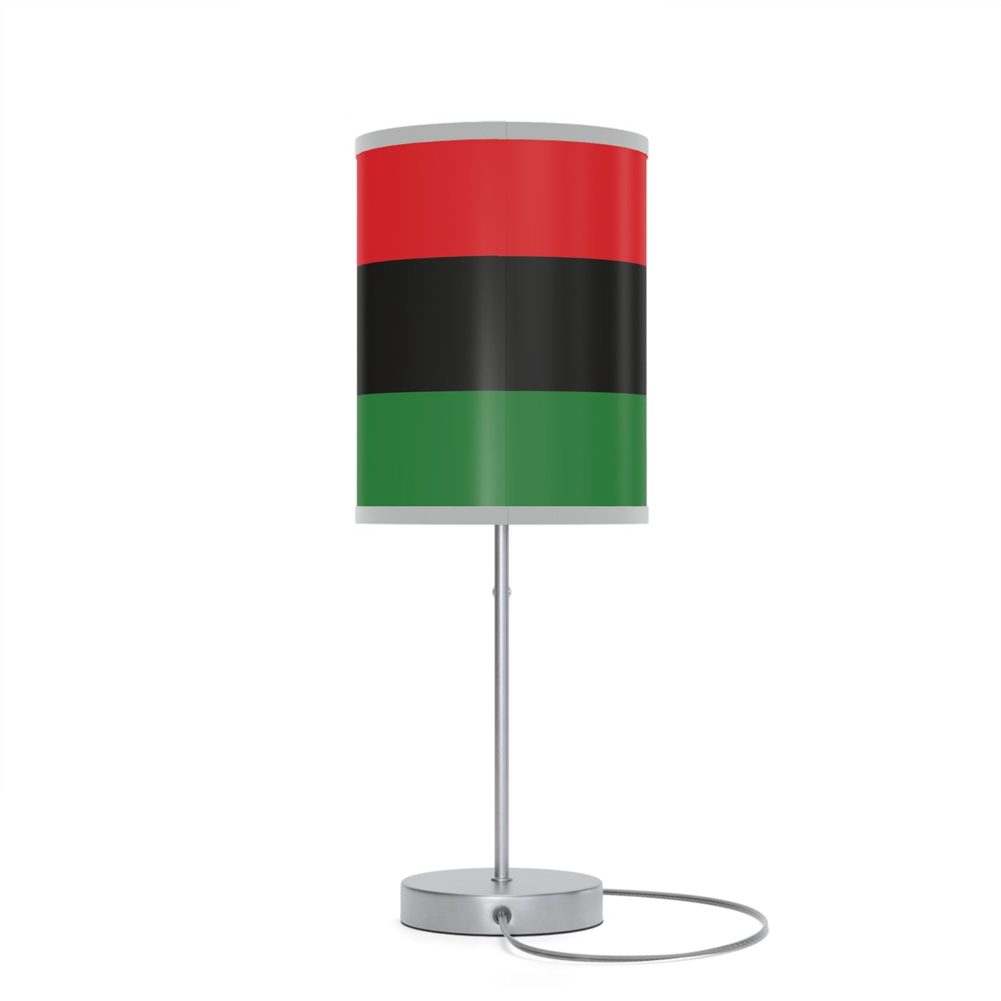 Red Black and Green Pan African Flag Lamp on a Stand, US|CA plug