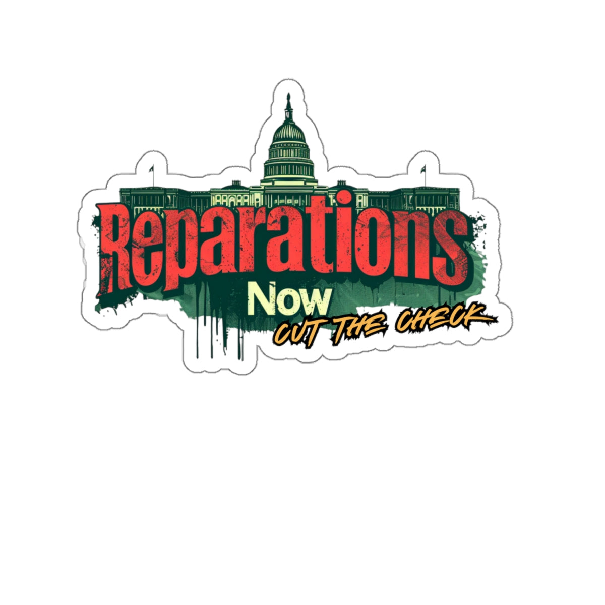 Reparations Now - 5-Pack Vinyl Stickers, Social Justice & Anti-Racism Decals