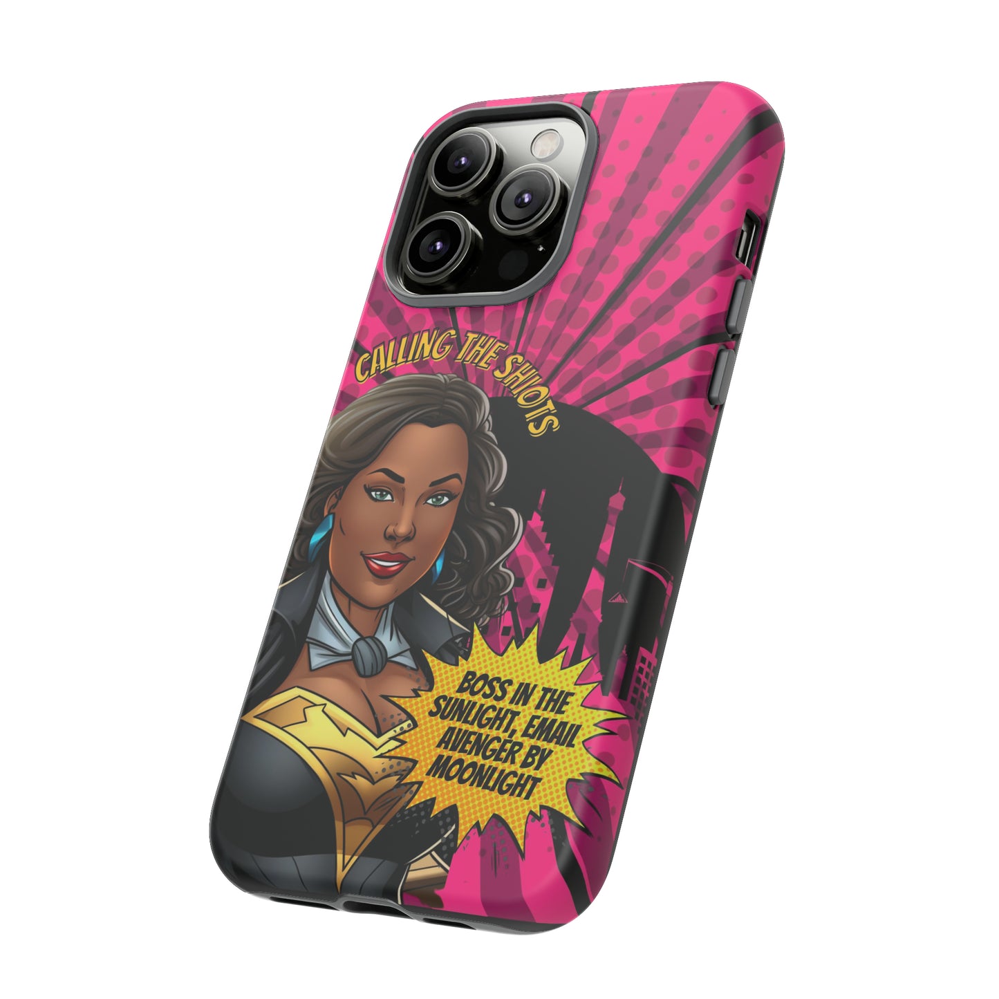 Black Woman Superhero iPhone Comic Book Style Phone Case