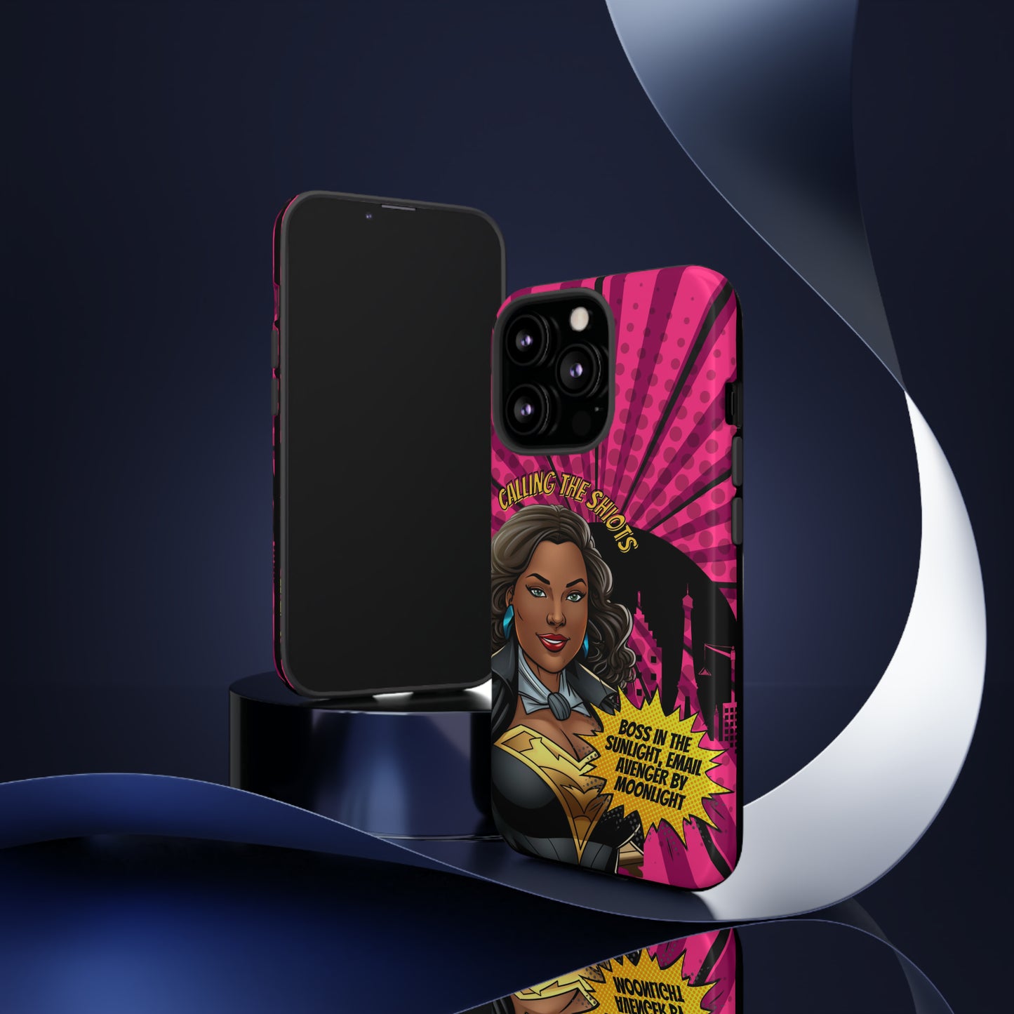 Black Woman Superhero iPhone Comic Book Style Phone Case