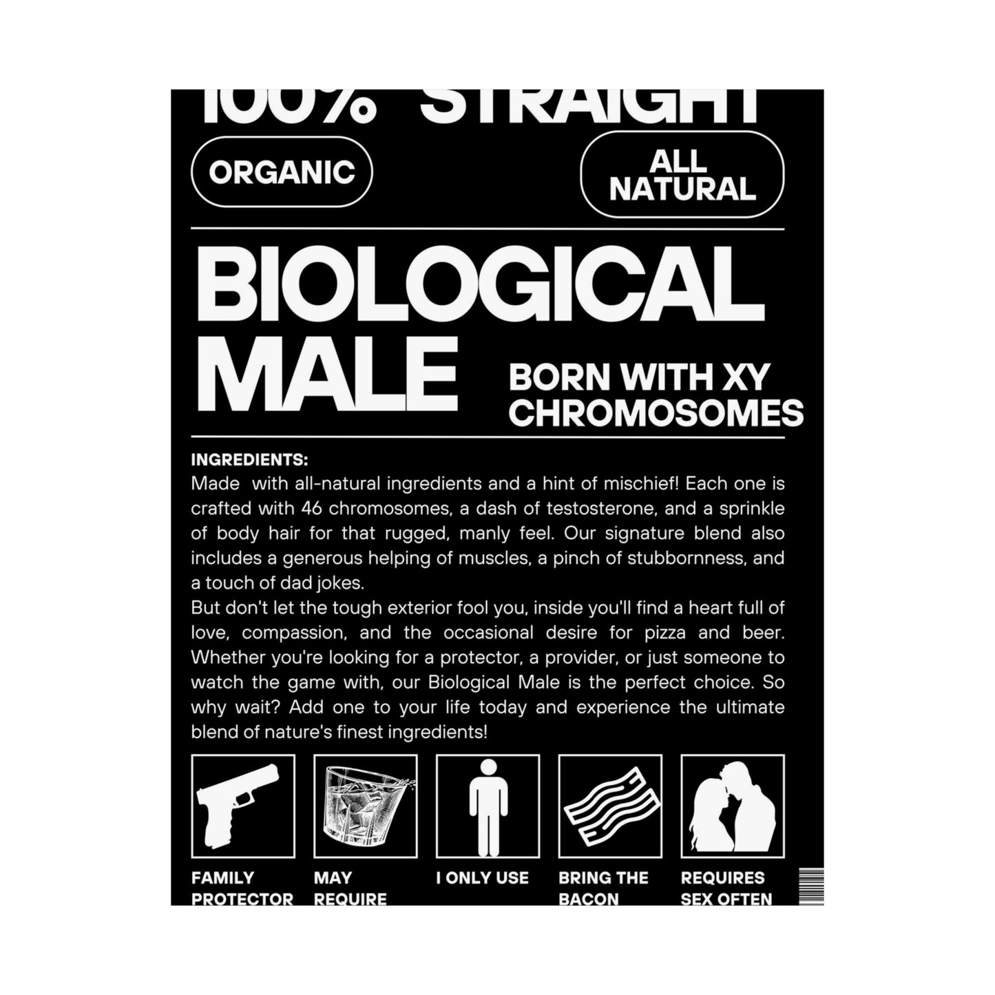 Nature's Finest Blend: The Biological Male Poster