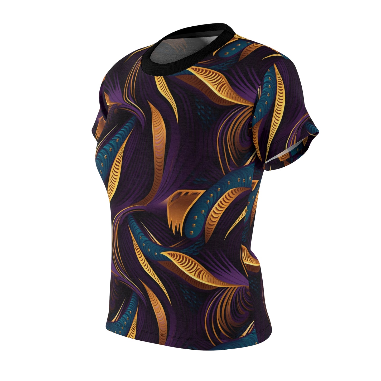 Savile Safari African Print Women's T-Shirt, Boho Chic African Print Athleisure