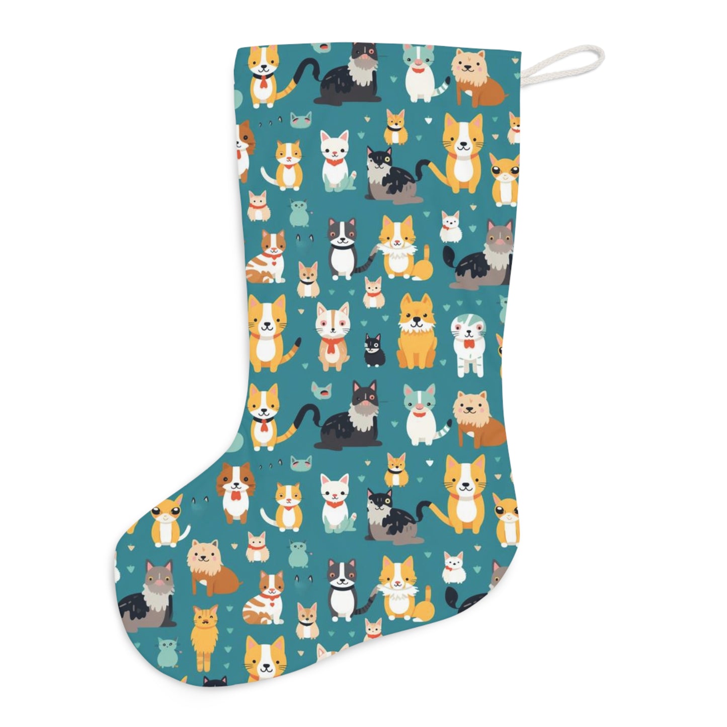 Dog and Cat Lover Holiday Stocking, Animal Lover Holiday Decor