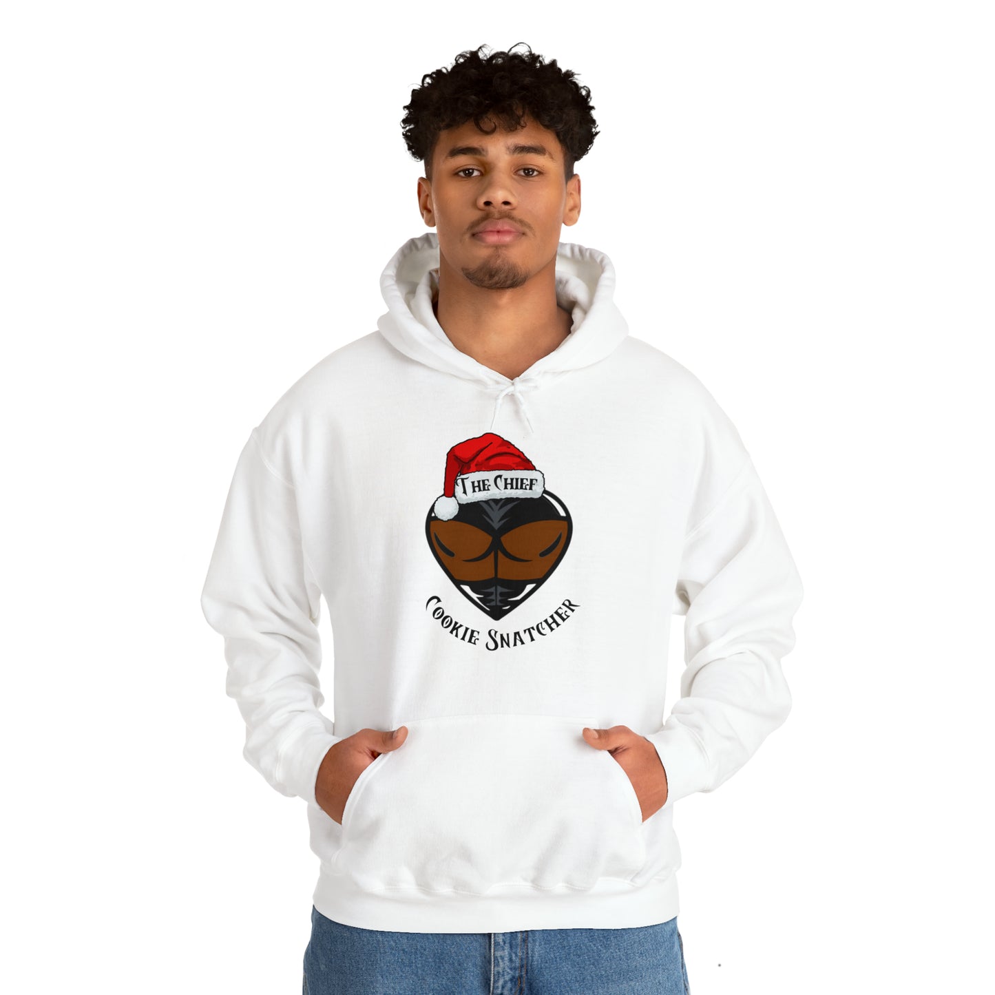 The Chief Chocolate Cookie Snatcher Men's Hoodie, Naughty Christmas Sweater For Chocolate Cookie Lovers