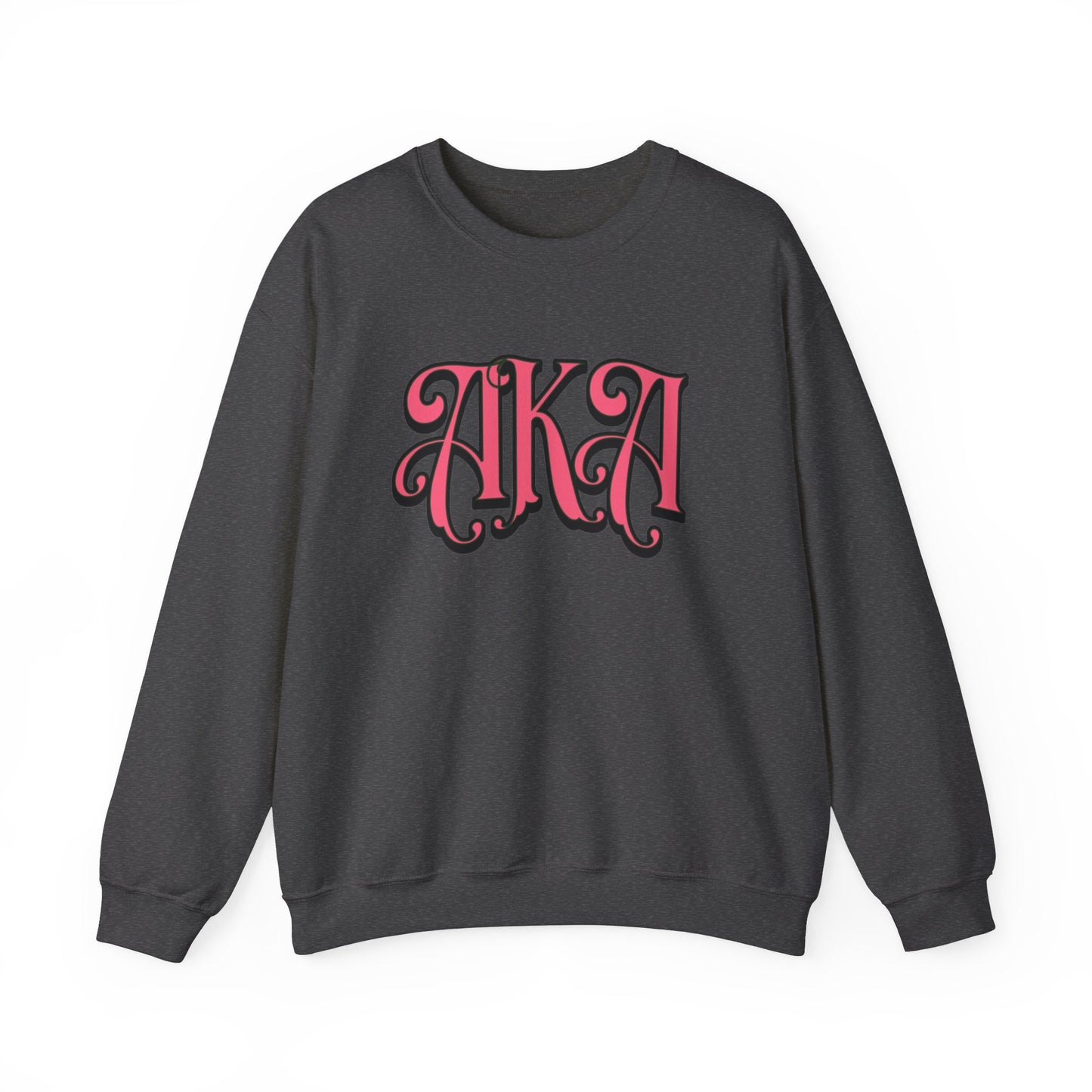 AKA Pink Floral Sweatshirt - Cozy Unisex Heavy Blend Crewneck for Sorority Sisters