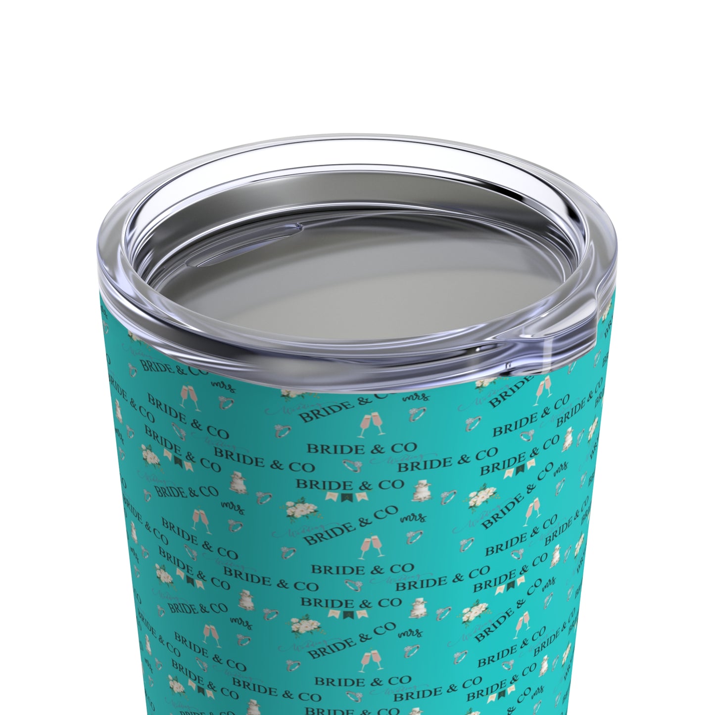 Robins Egg Blue Bride & Co 20oz Stainless Steel Travel Tumbler, Elegant Bride Vacuum-Insulated Reusable Cup