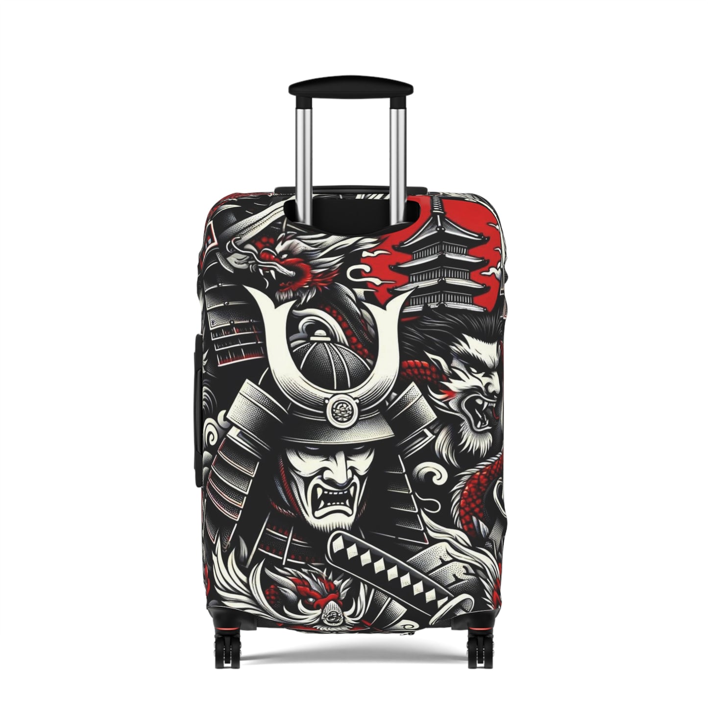 Samurai Warrior Luggage Cover, Japanese Art Design,Travel Protector