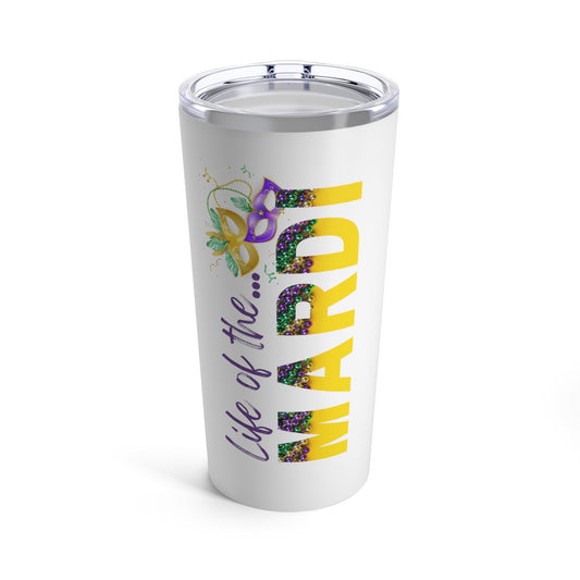 Life of the Mardi - Mardi Gras 20 oz Stainless Steel Travel Tumbler