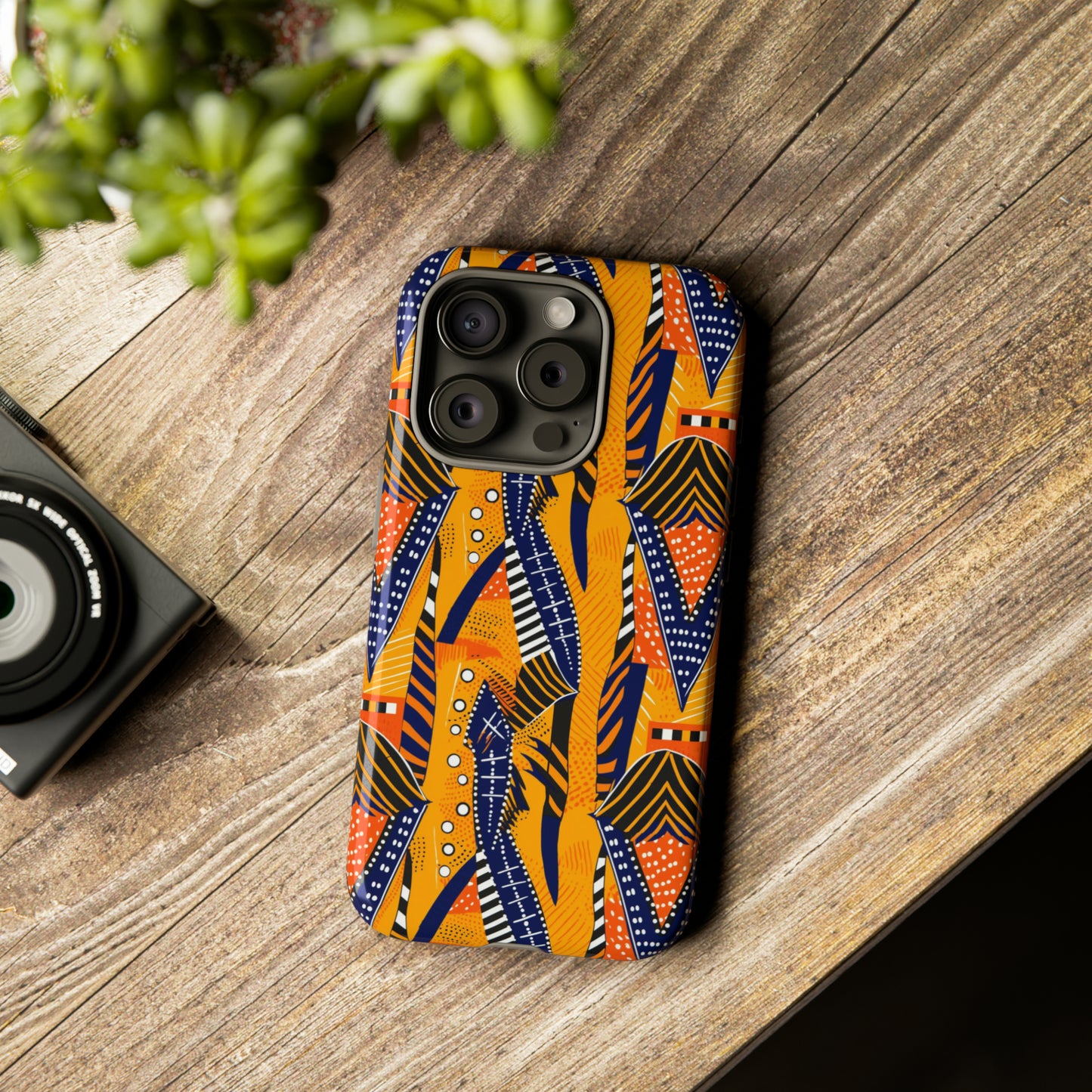 African Kente Print Tough Phone Case For iPhone, Samsung, Pixel