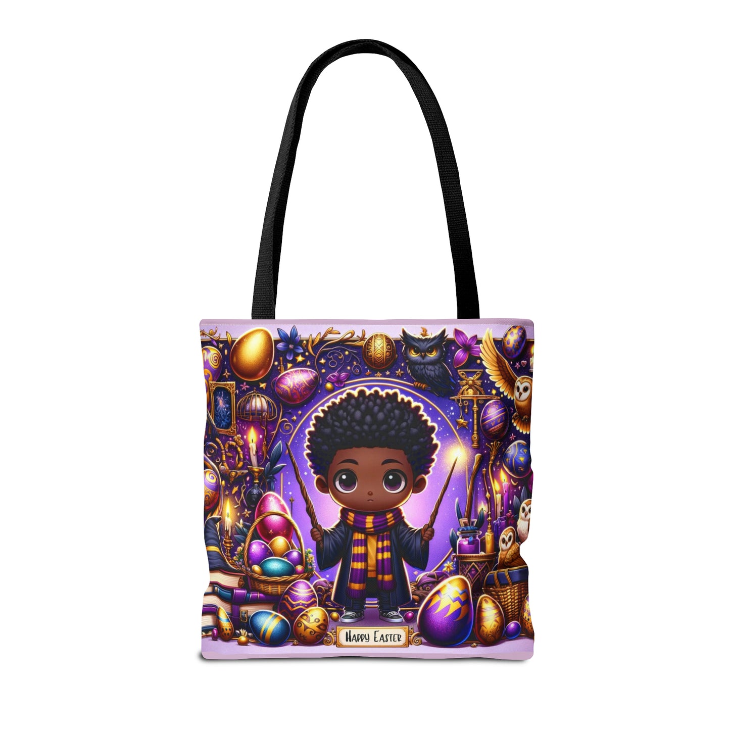 Easter Tote Bag for Wizardry Fans, AfroCentric Easter Bag, Easter Fantasy Wizardry Tote Bag,