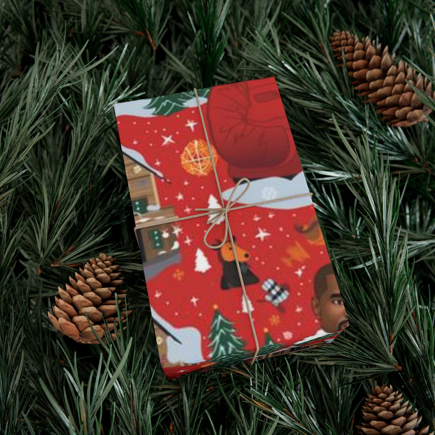 Christmas Kanye West Cartoon Wrapping Paper