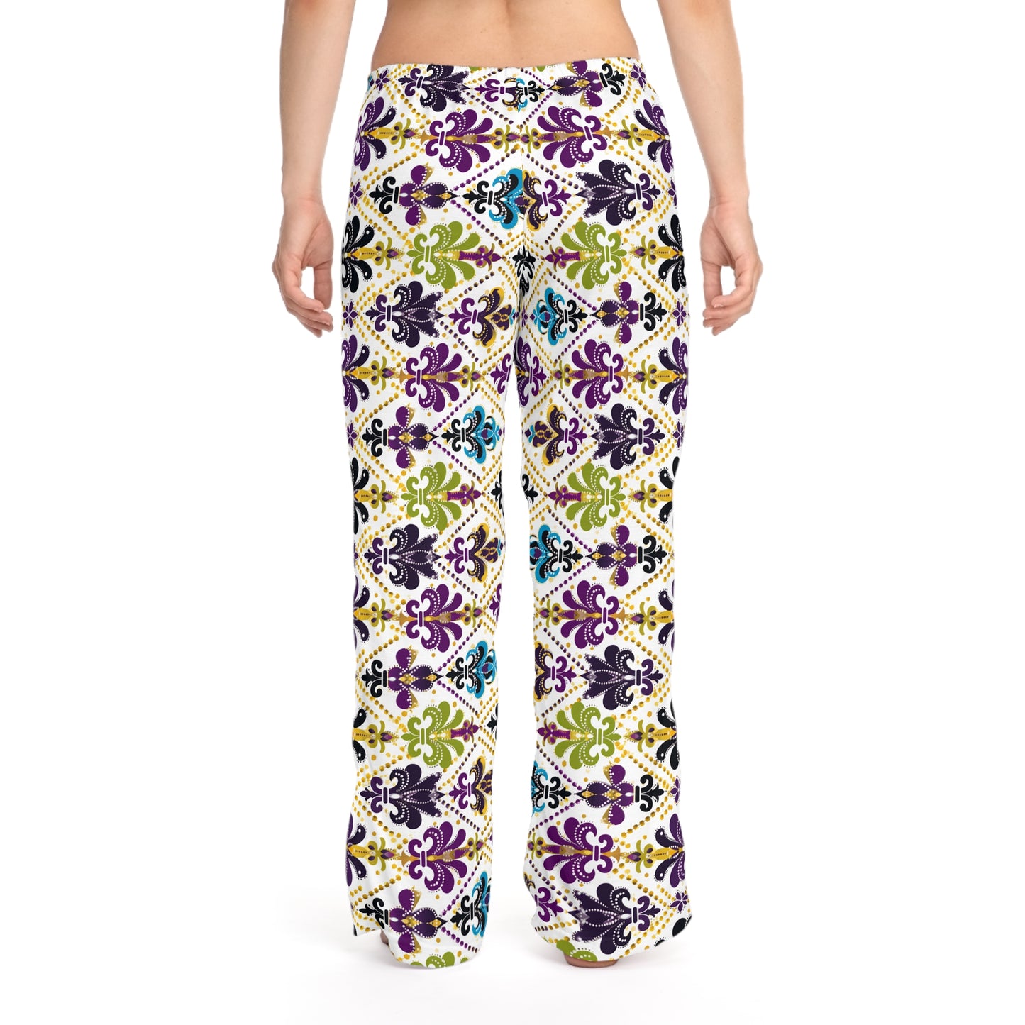 Mardi Gras Themed Women's Pajama Pants, Mardi Gras Fashion