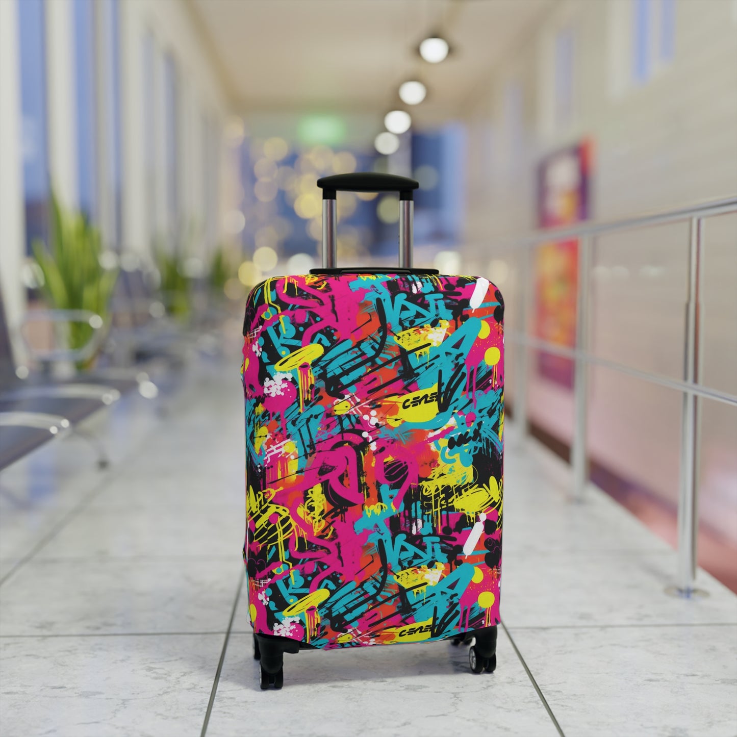 Urban Graffiti Pop ArtLuggage Cover, Street Art Suitcase Luggage Protector For Kids