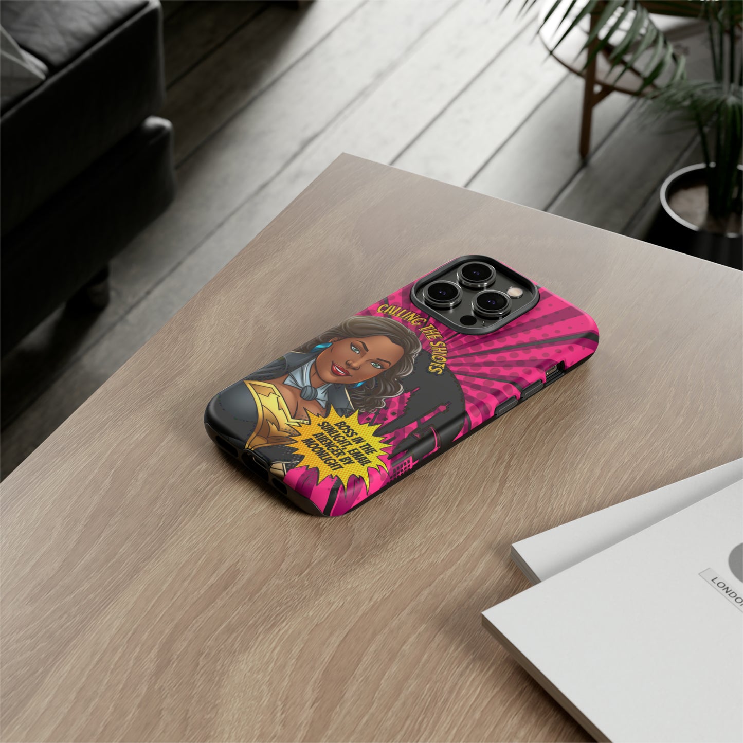 Black Woman Superhero iPhone Comic Book Style Phone Case