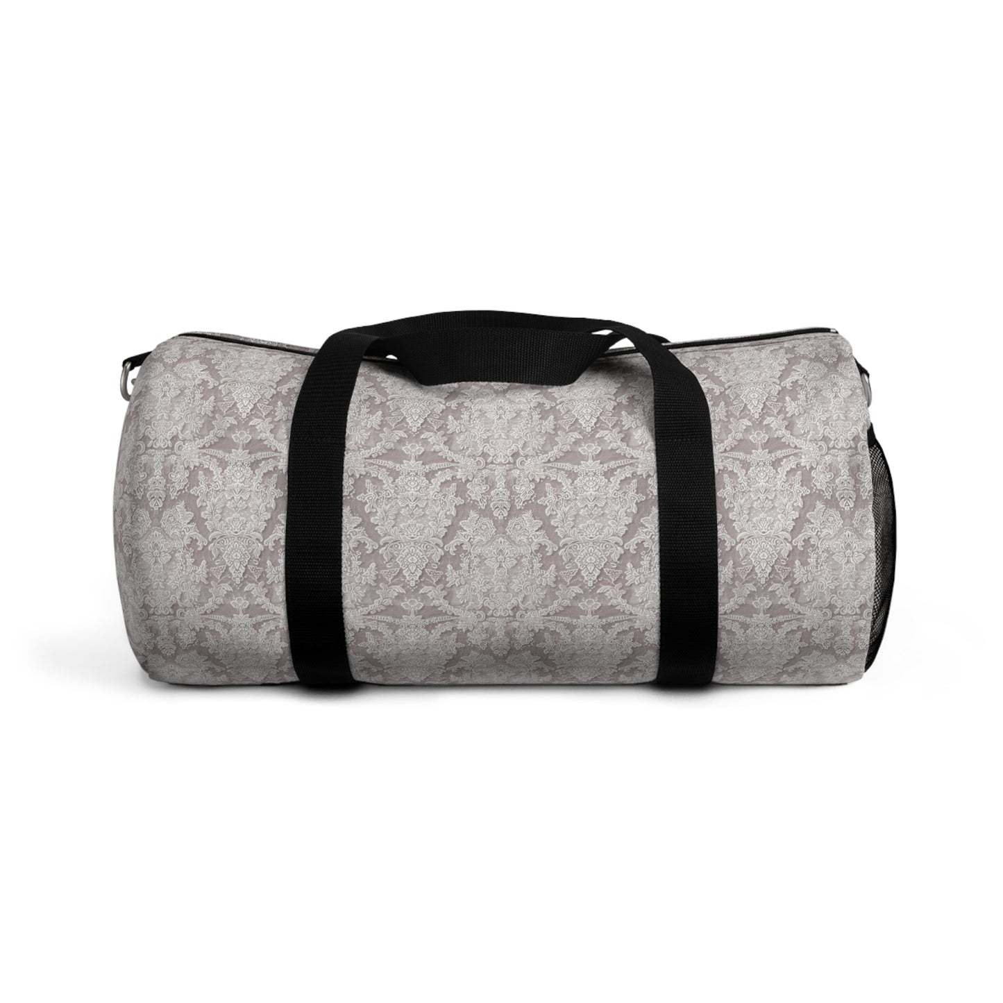 Chic Bridal Lace-Print Duffel Bag, Bridal Shower Gift, Feminine Lace Print Travel Bag