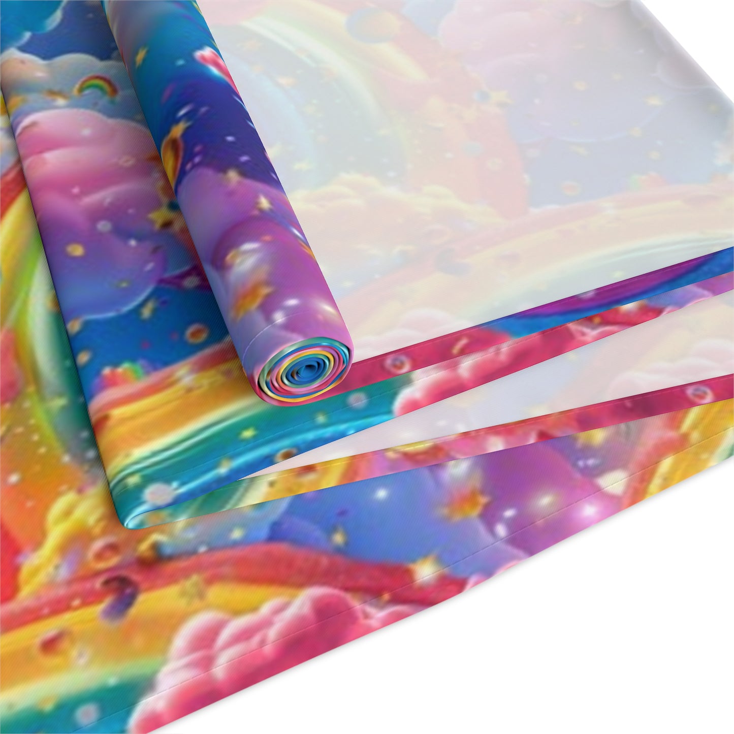 Enchanted Rainbow Table Runner, Whimsical Decor for Baby Showers and Children's Birthday Parties