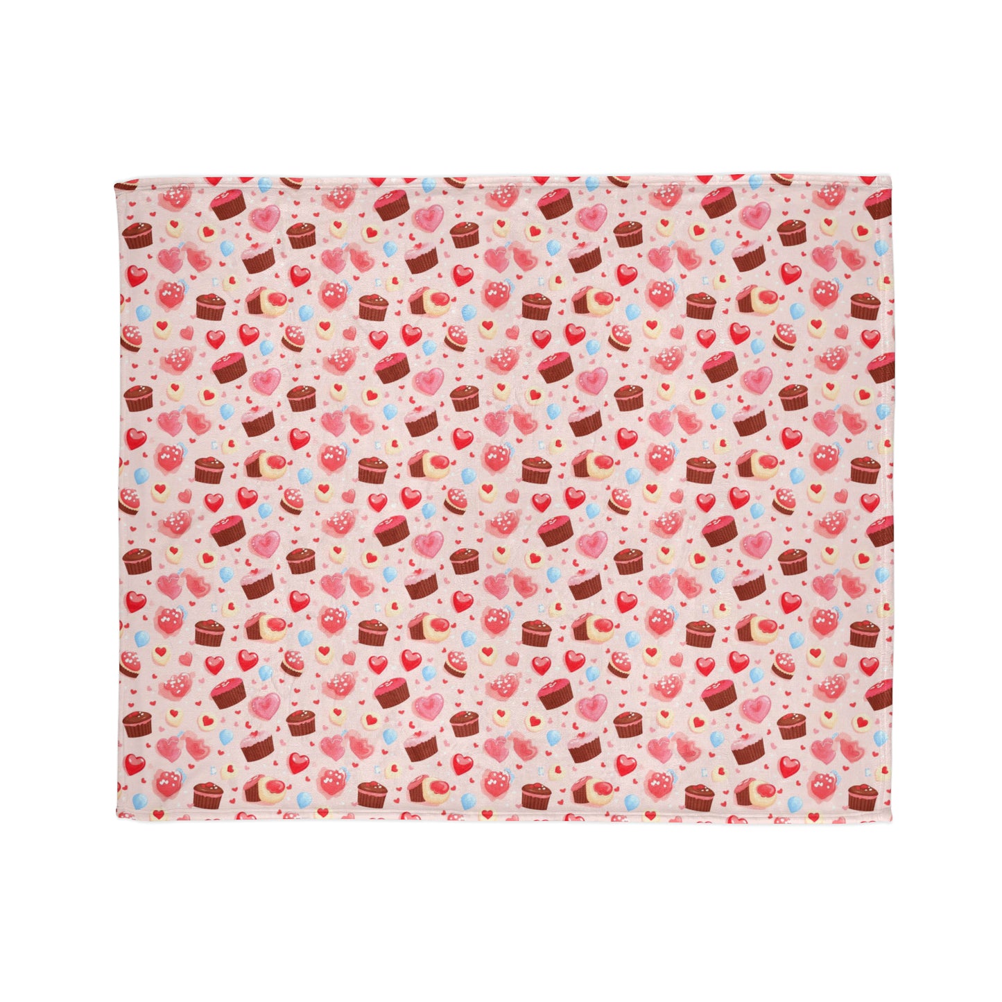 Valentine's Day Throw Cover, Heart-Shaped Chocolates Bedroom Decor